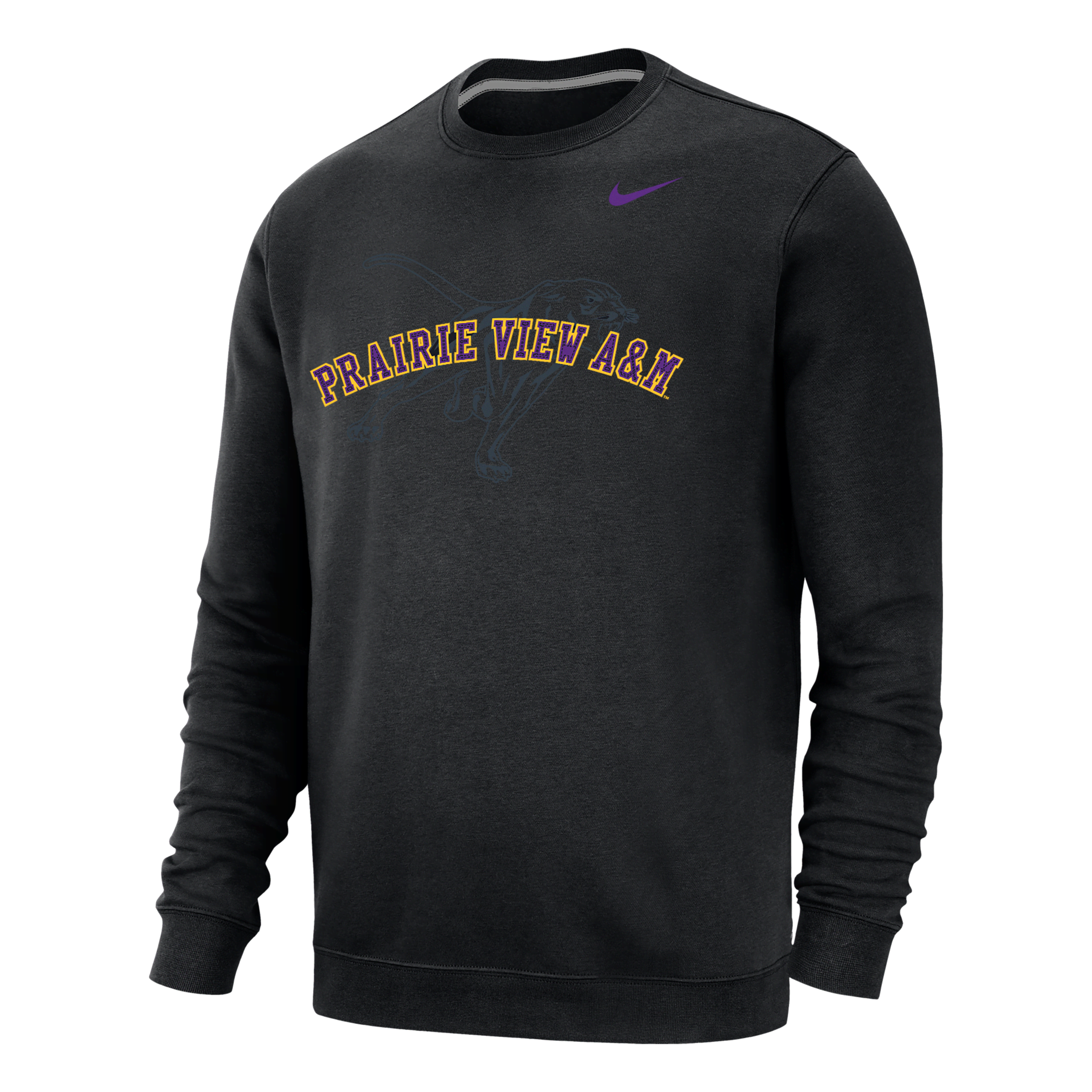Nike Men's College Club Fleece (prairie View A&m) Sweatshirt In Black