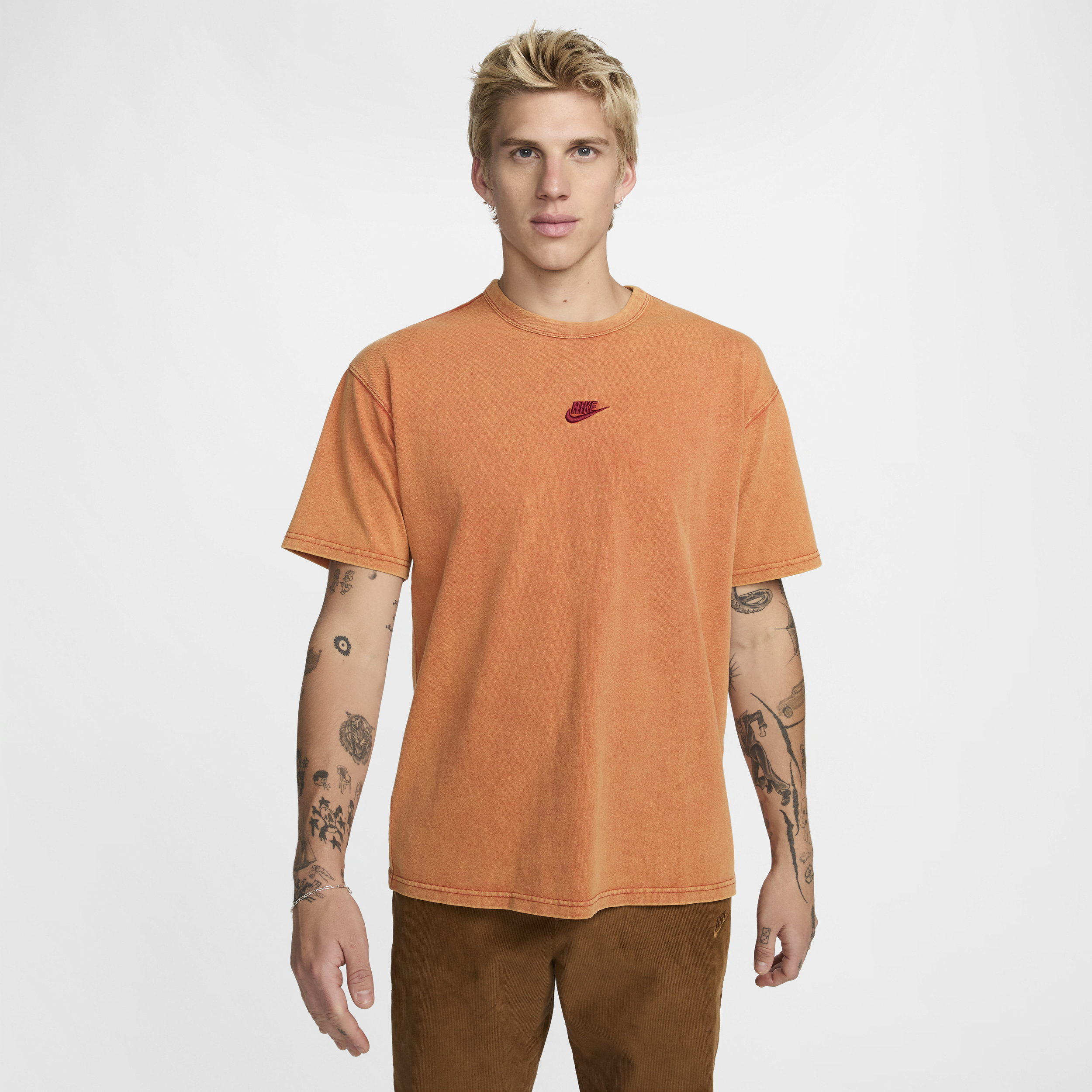 Shop Nike Men's  Sportswear Premium Essentials T-shirt In Red