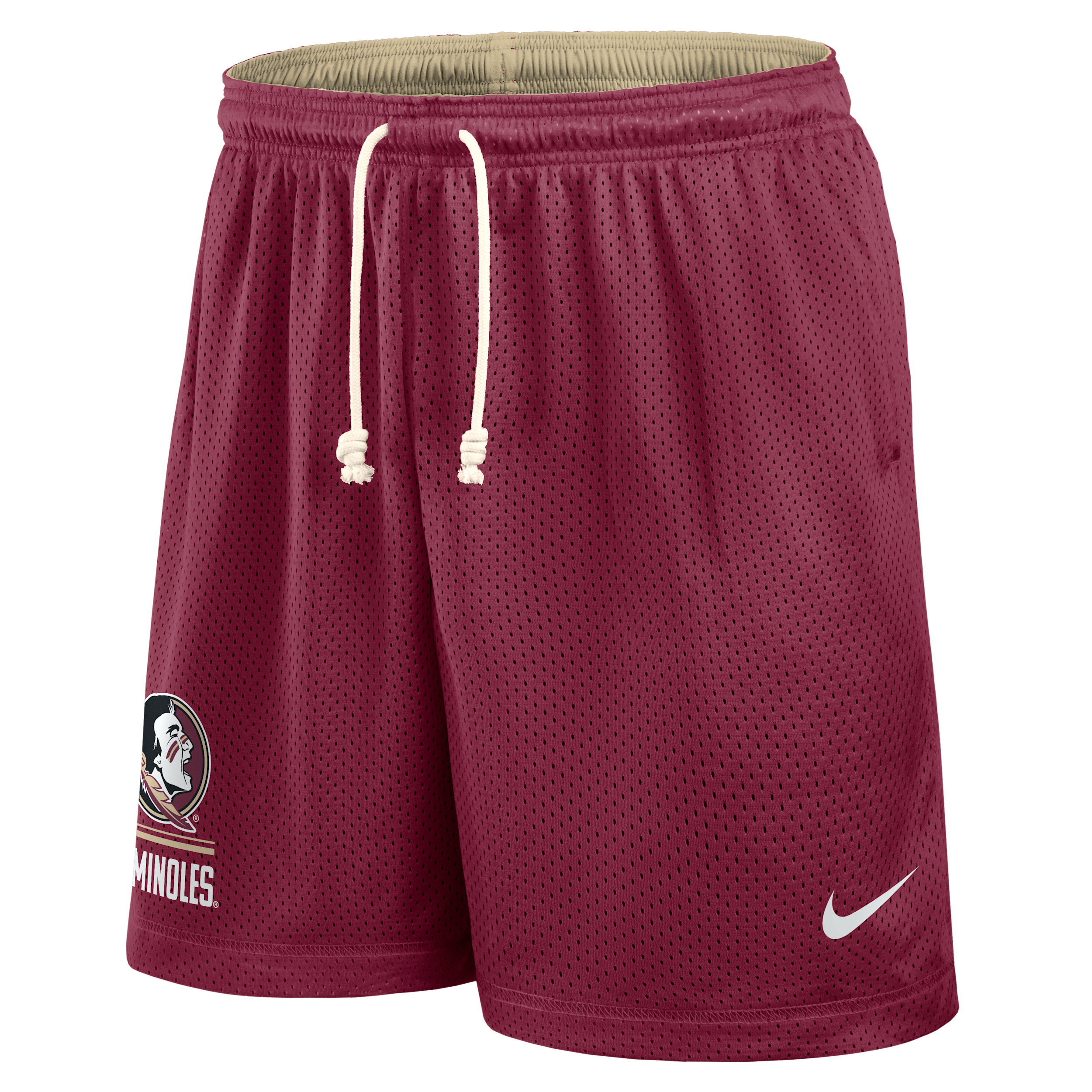 Nike Men's Garnet/Gold Florida State Seminoles Courtside Reversible Dri-fit Shorts - Garnet, Gold