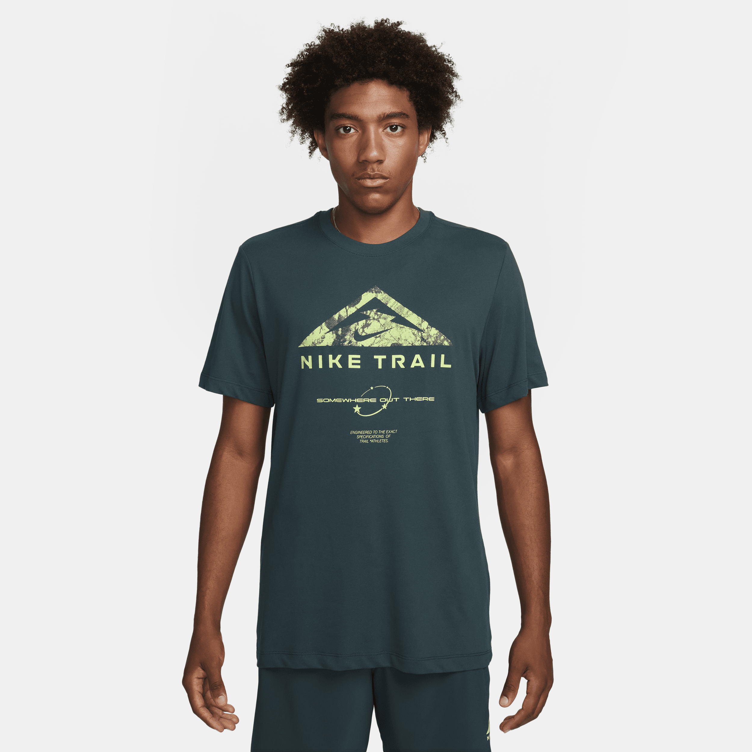 Nike Men's Dri-fit Trail Trail Running T-shirt In Green