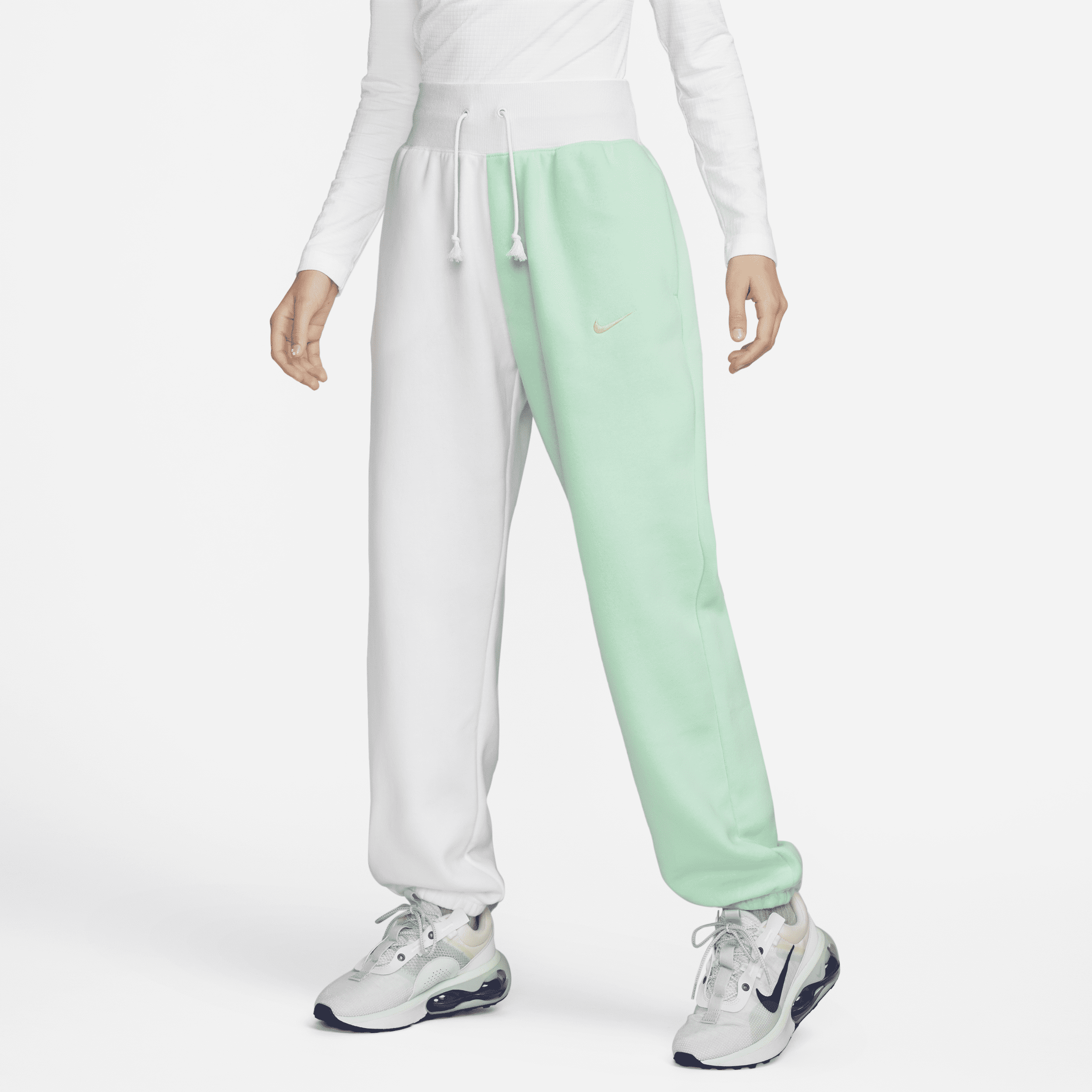 Nike Women's  Sportswear Phoenix Fleece High-rise Pants In White