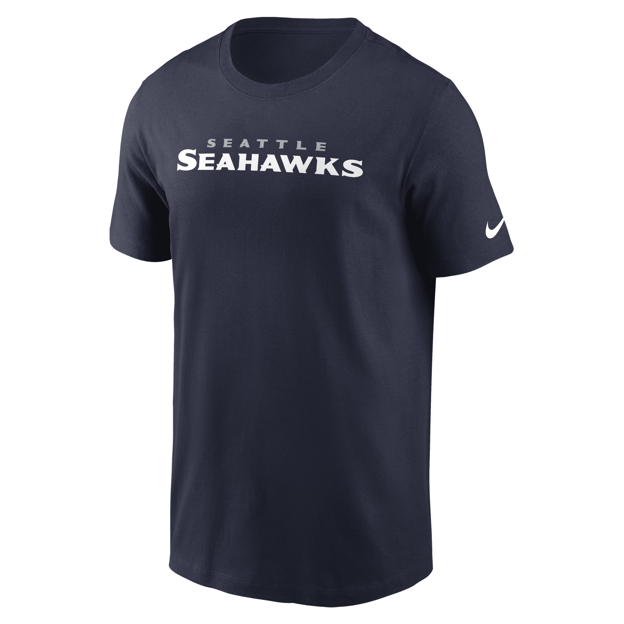 Shop Nike Seattle Seahawks Primetime Wordmark Essential  Men's Nfl T-shirt In Blue