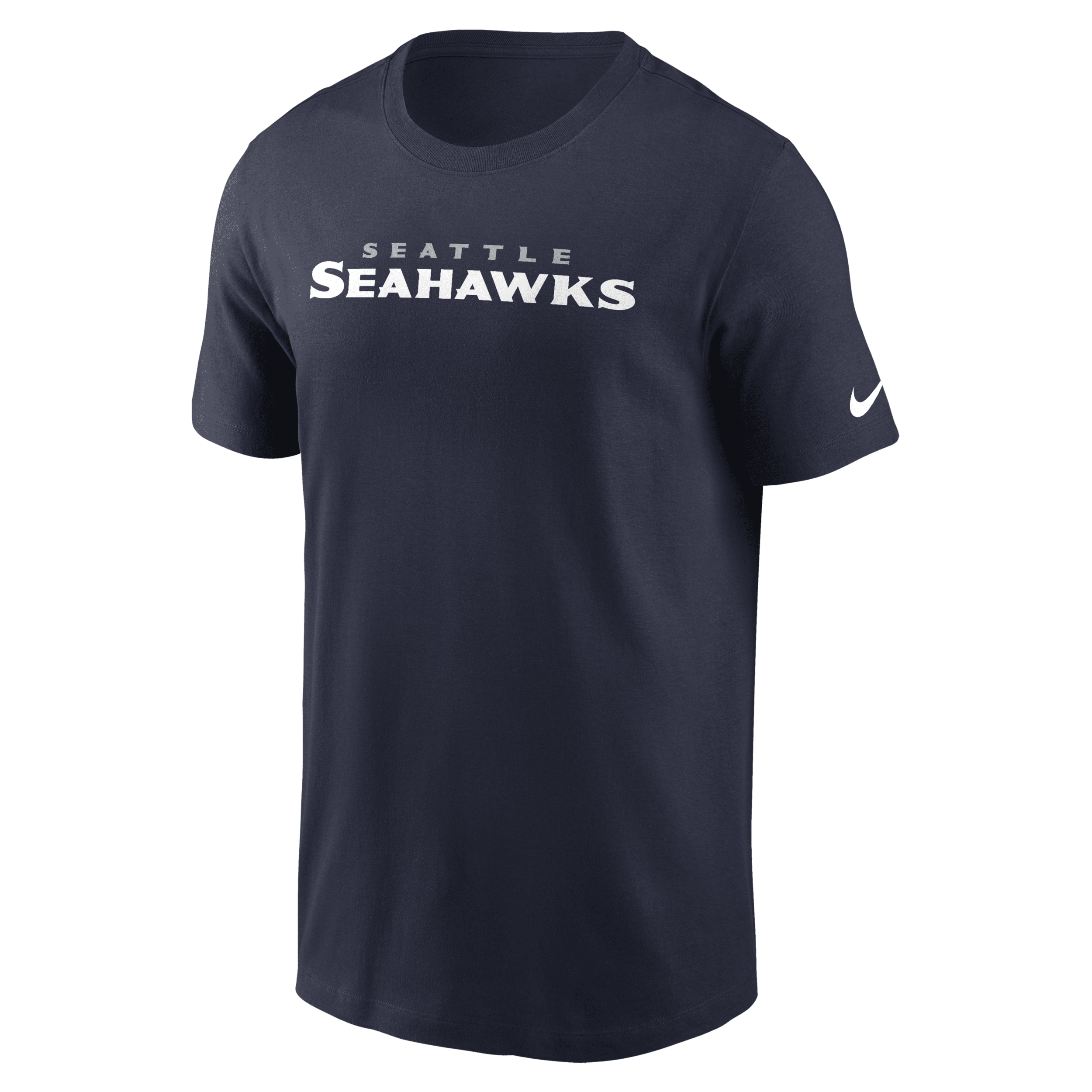 Nike Men's College Navy Seattle Seahawks Wordmark Legend Performance T-shirt In Blue