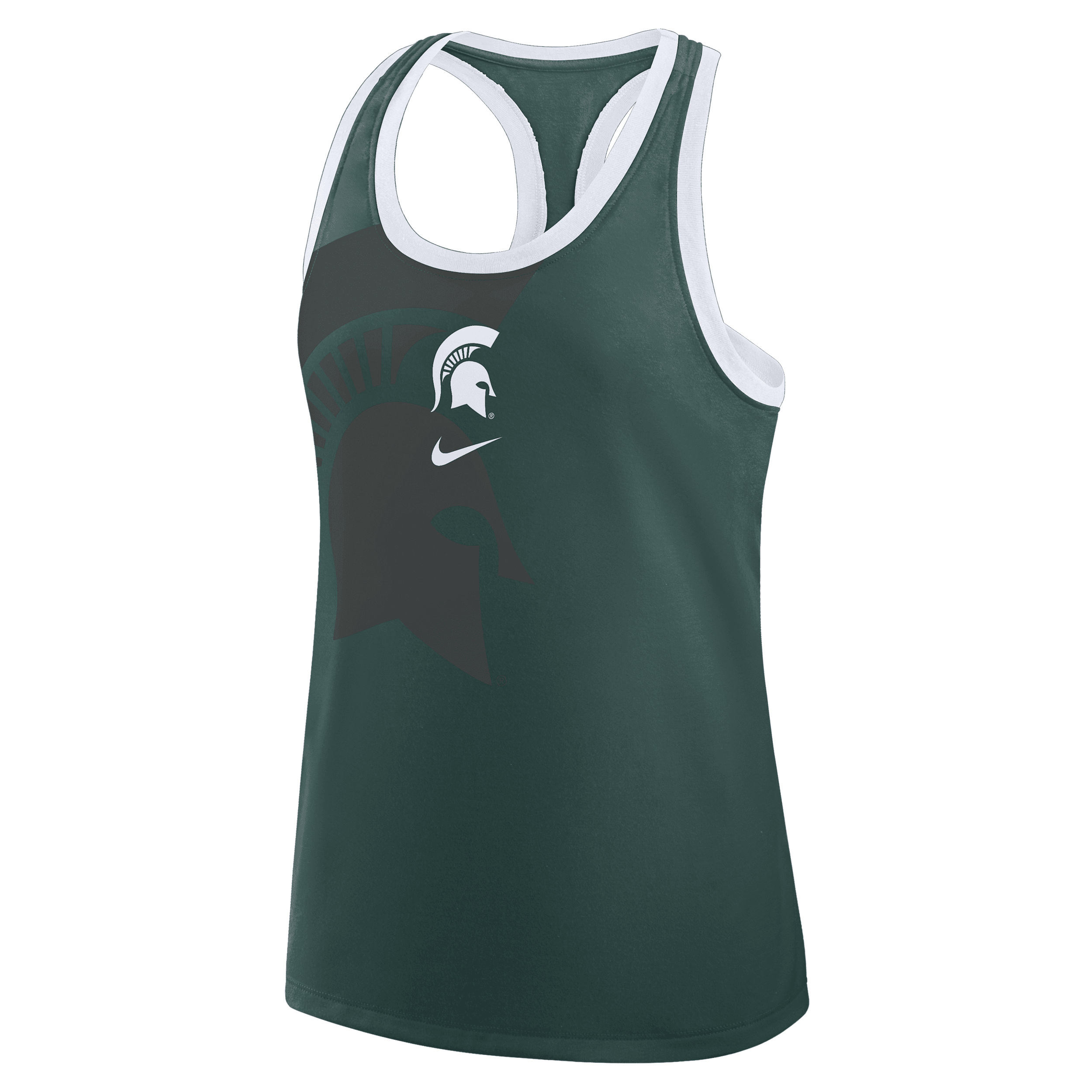 Nike Women'sâ Green Michigan State Spartans Primetime Racerback Tri-blend Tank Top In Green