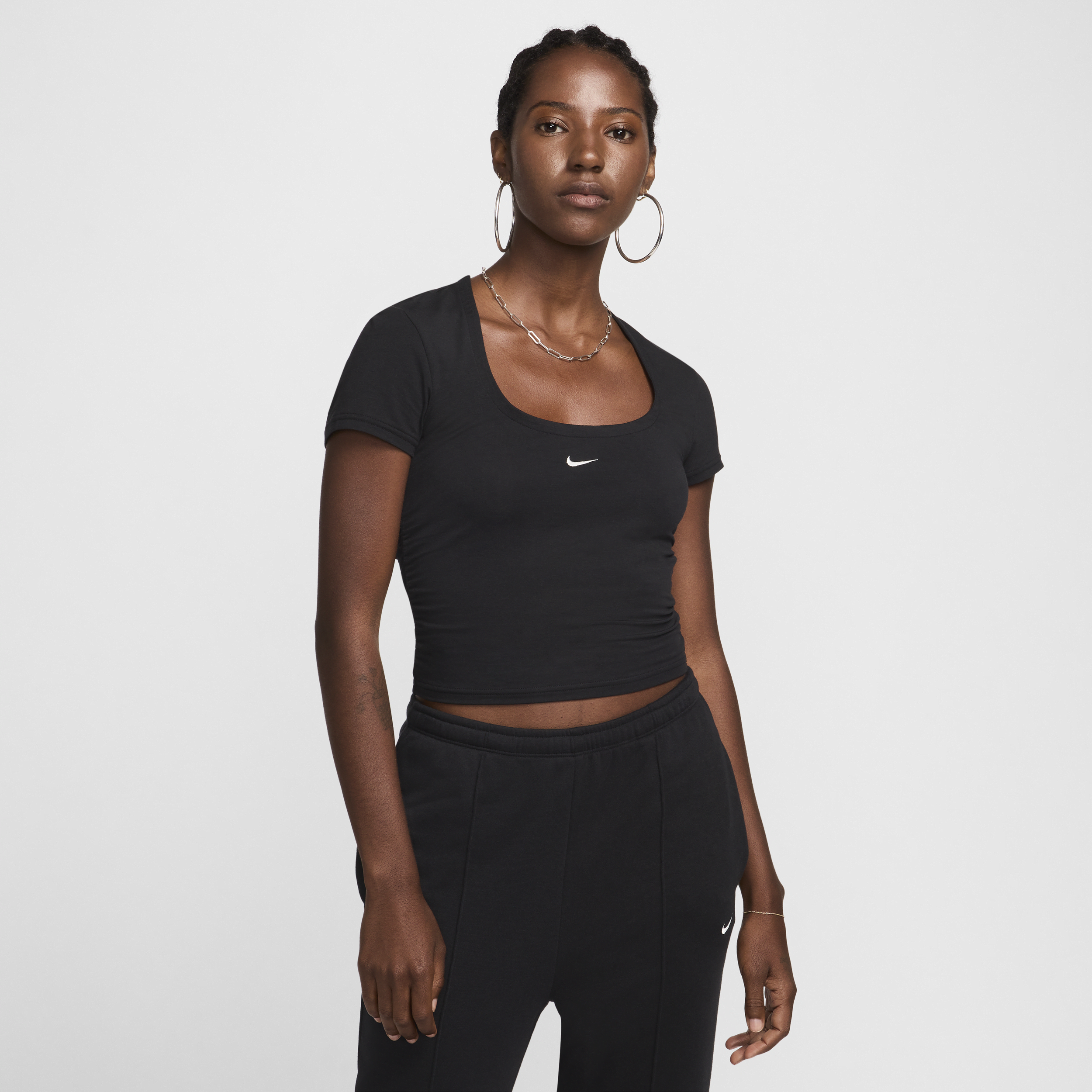 Nike Chill Knit Top In Black