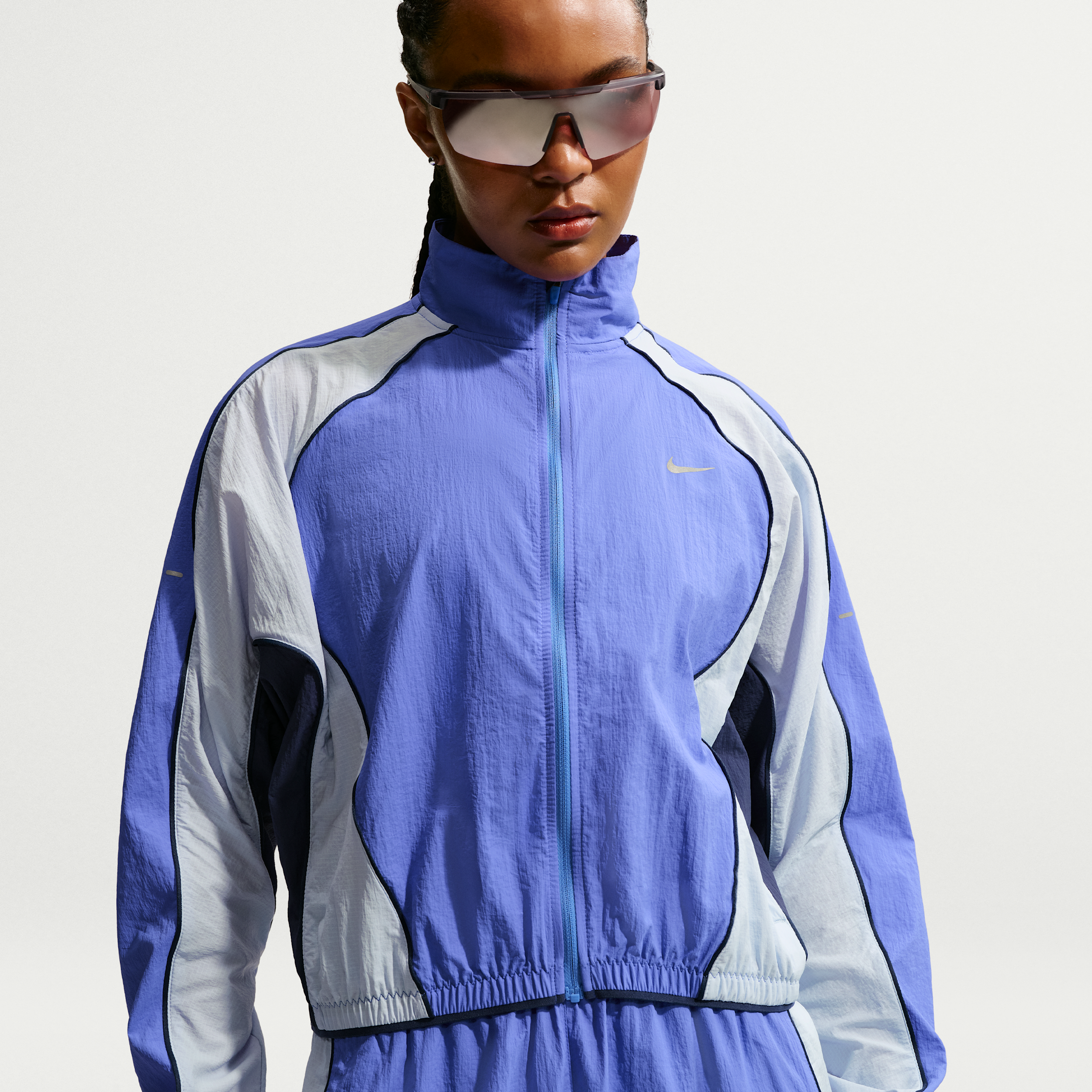 Nike Women's Swift Repel UV Protection Running Jacket in Blue | IM9480-570