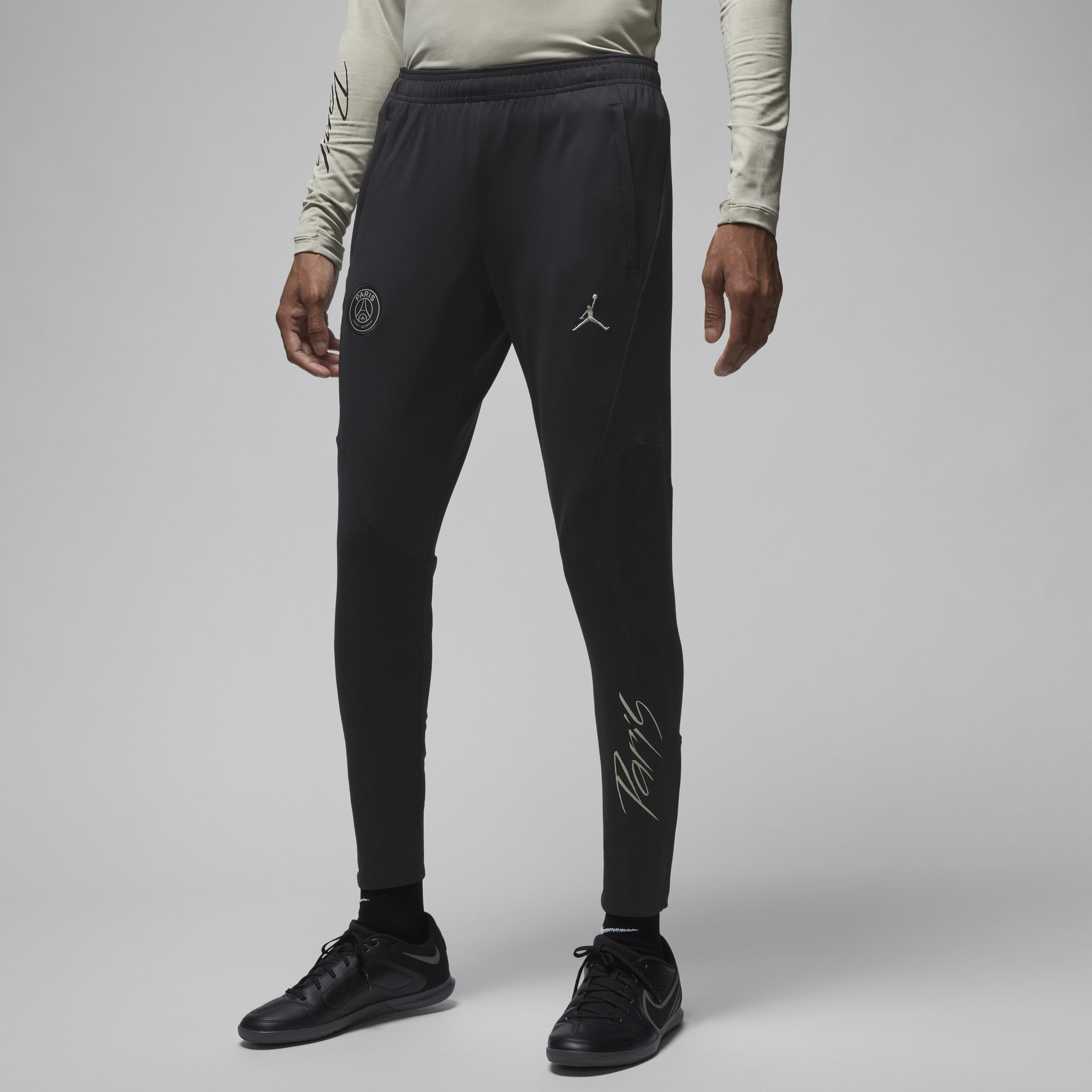 Shop Jordan Men's Paris Saint-germain Strike Third  Dri-fit Soccer Knit Pants In Black
