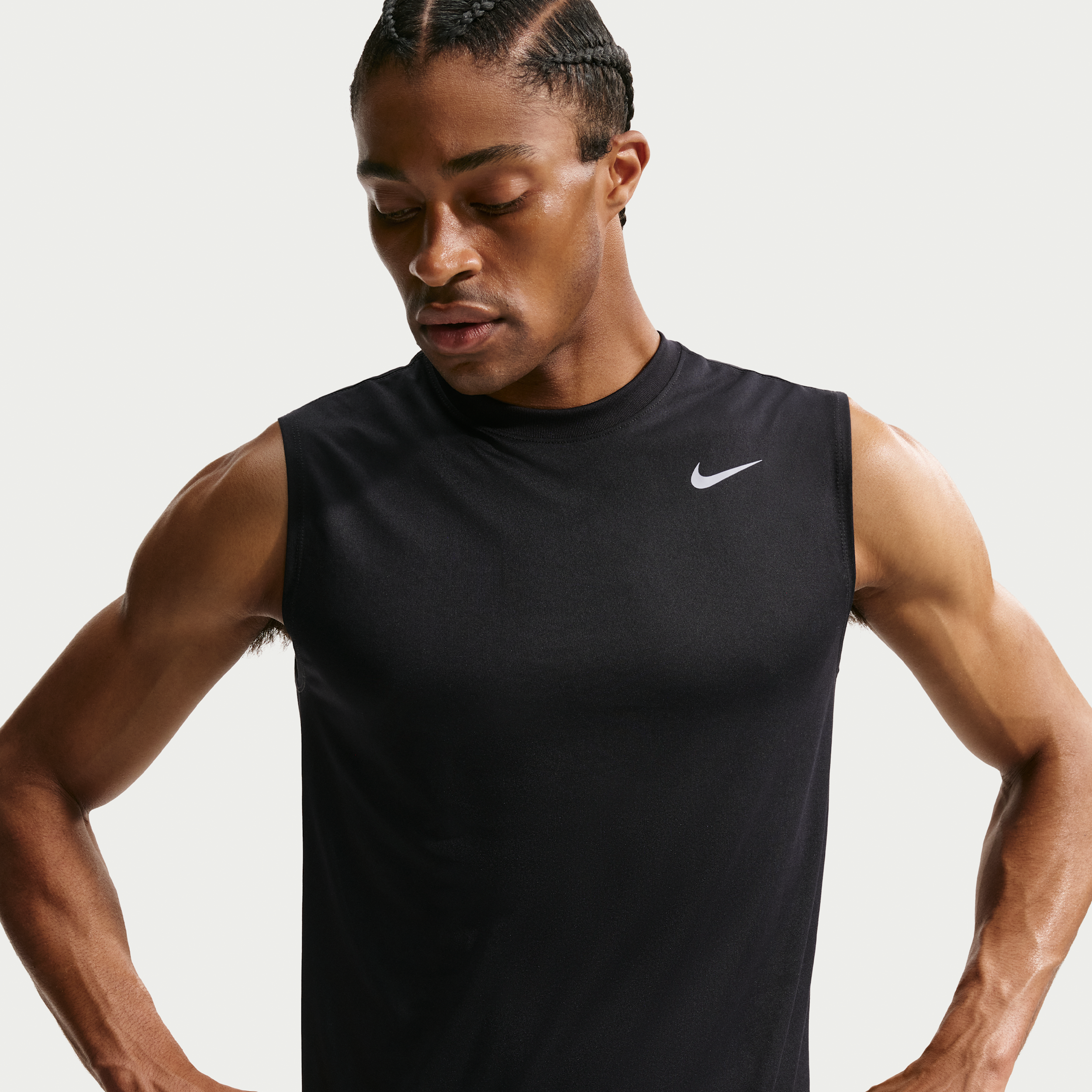 Nike Mens Crew Neck Sleeveless Big and Tall Muscle T-Shirt, 4x-large, Black