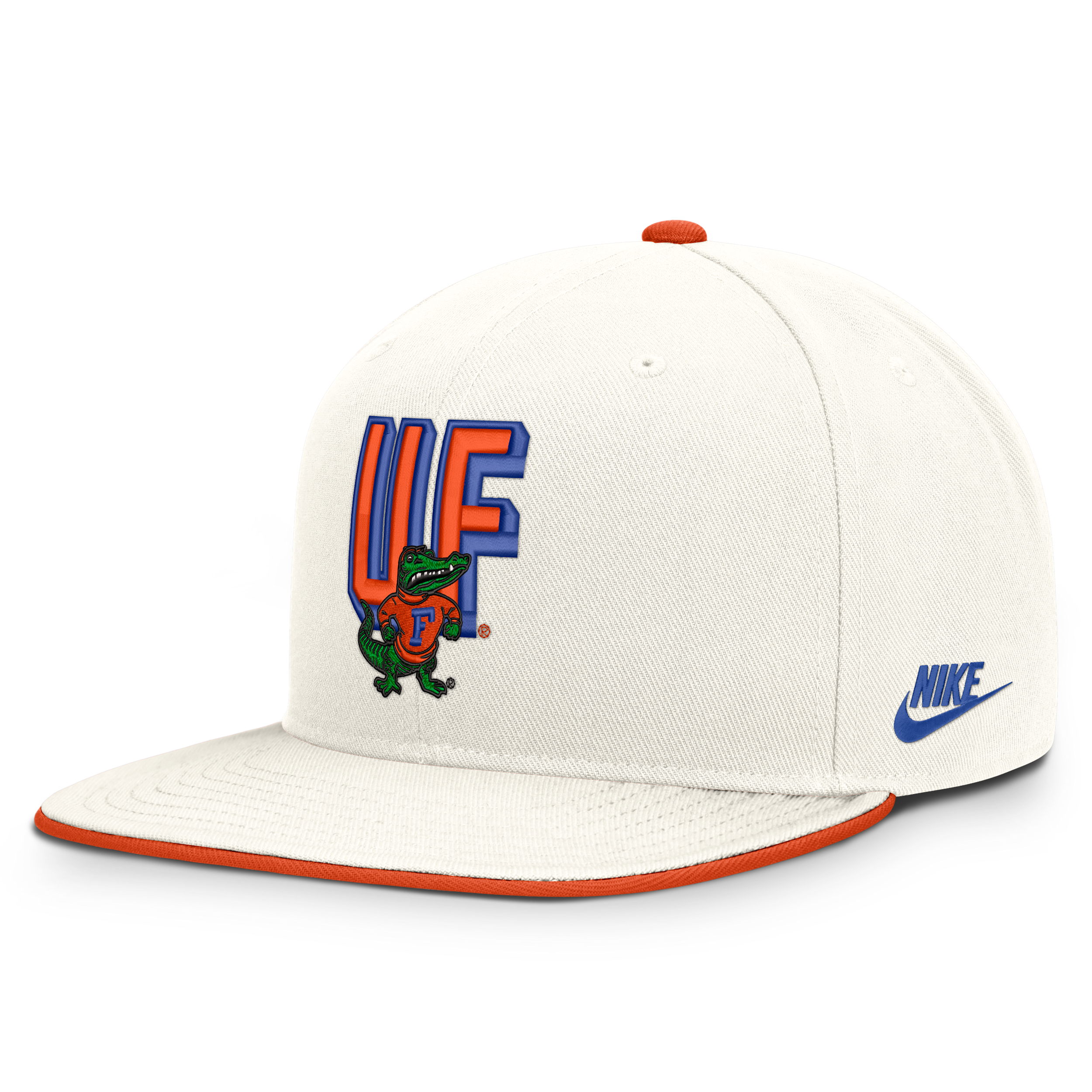 Florida Legacy Letter & Mascot Pro Nike Men's Dri-FIT College Adjustable Hat in White | NC12381TUFV-207