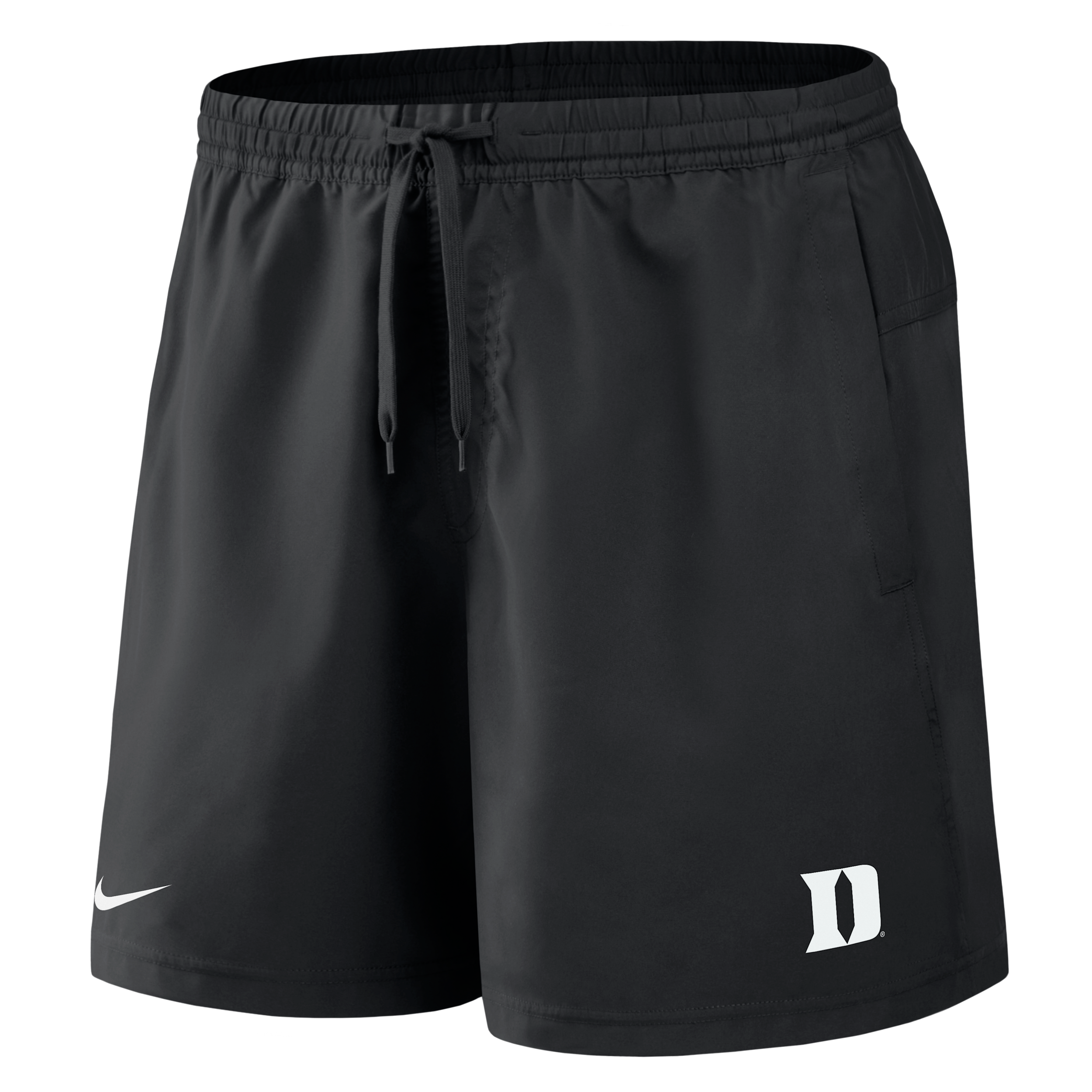 Duke Primetime Primary Logo Nike Men's Dri-FIT College Form Shorts in Black | 045T00ADU-8DV