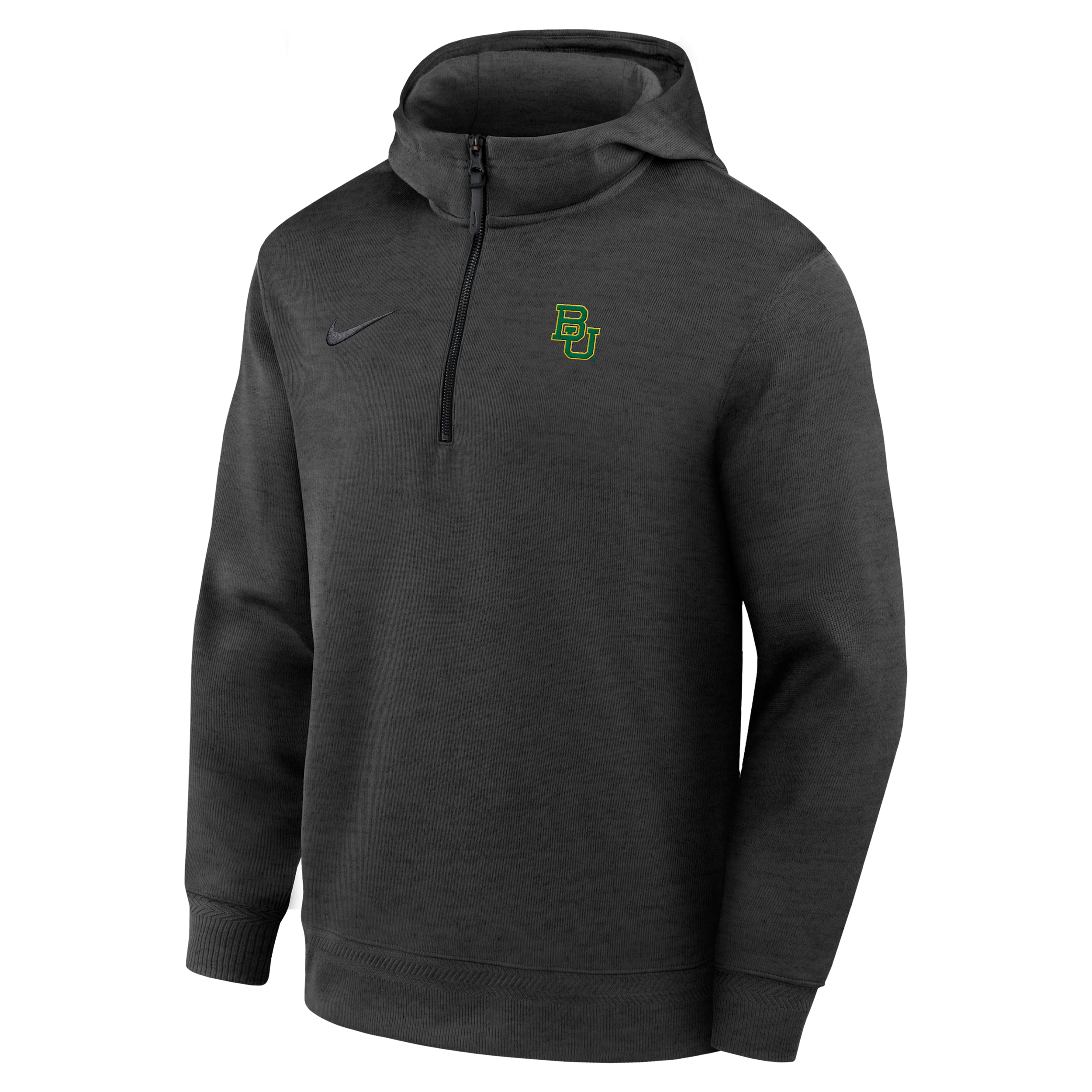 Nike Men's Black Baylor Bears Coaches Dri-fit Half-Zip Hoodie - Black