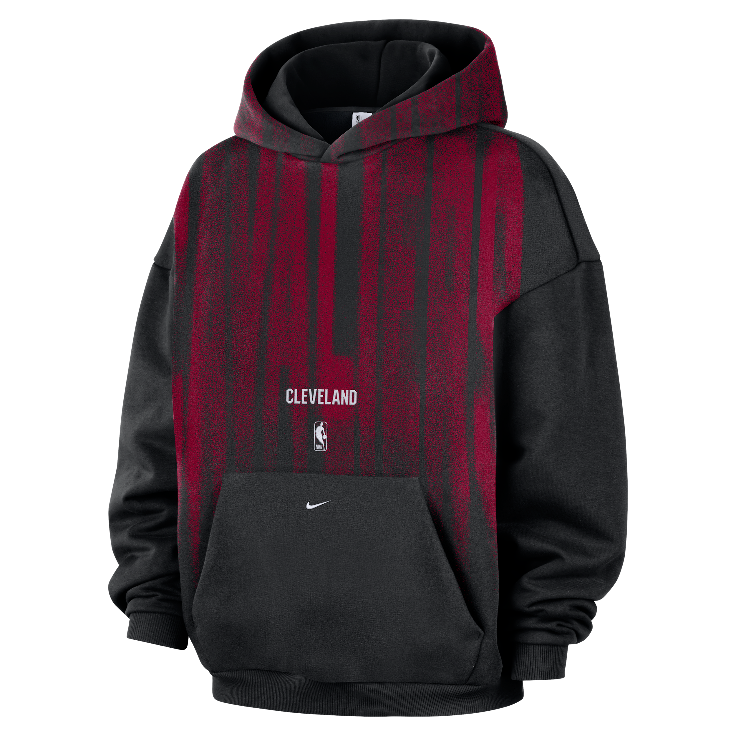 Nike Men's Cleveland Cavaliers Standard Issue Therma-FIT Fleece Basketball Hoodie in Black | IQ1470-010
