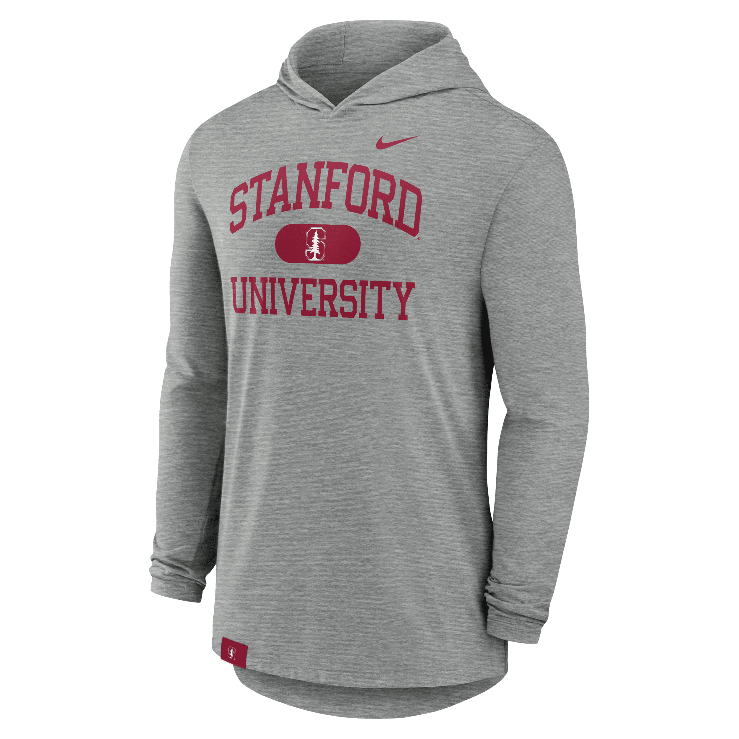 Nike Men's Heather Gray Stanford Cardinal Blitz Hoodie Long Sleeve T-shirt In Grey