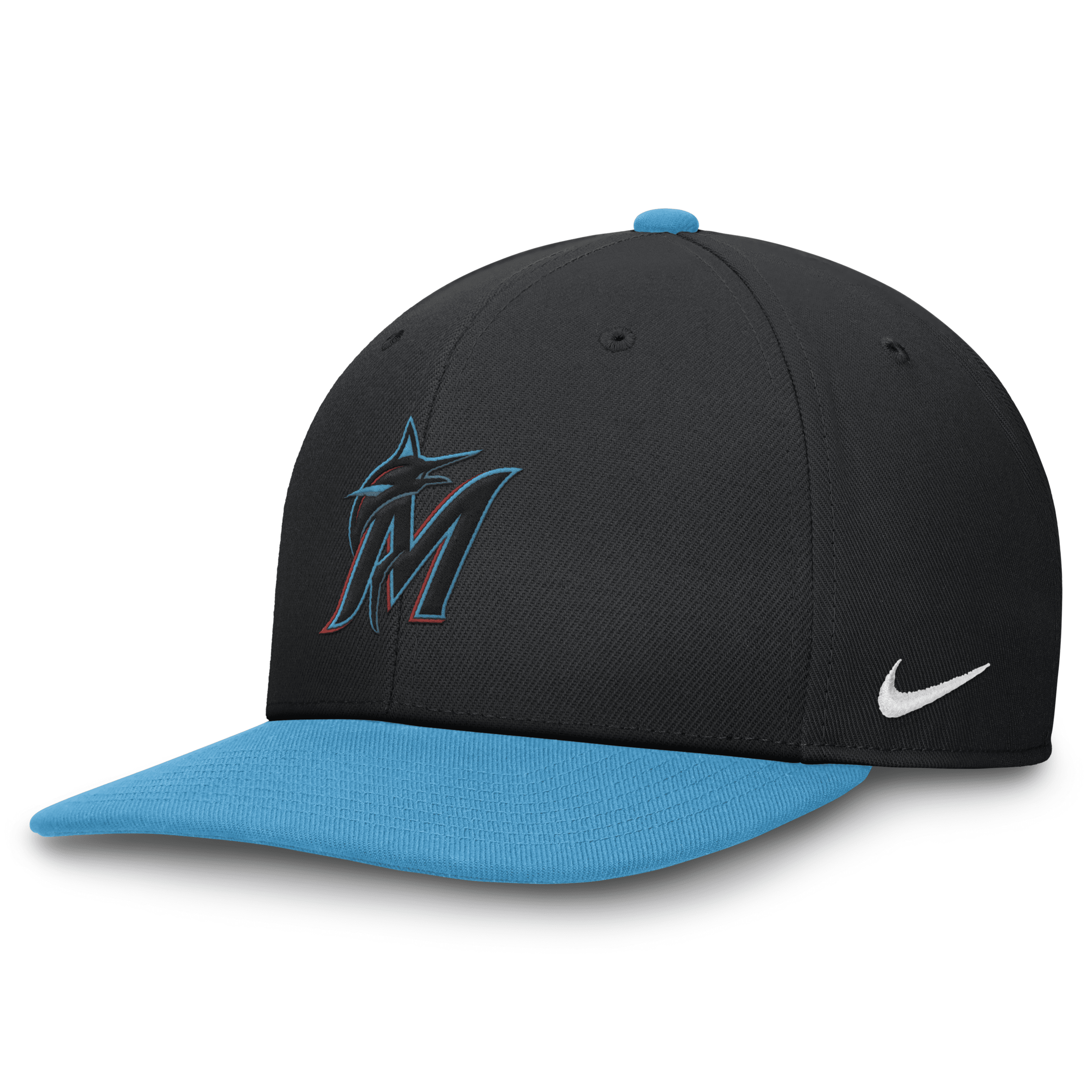 Nike Miami Marlins Evergreen Pro  Men's Dri-fit Mlb Adjustable Hat In Black