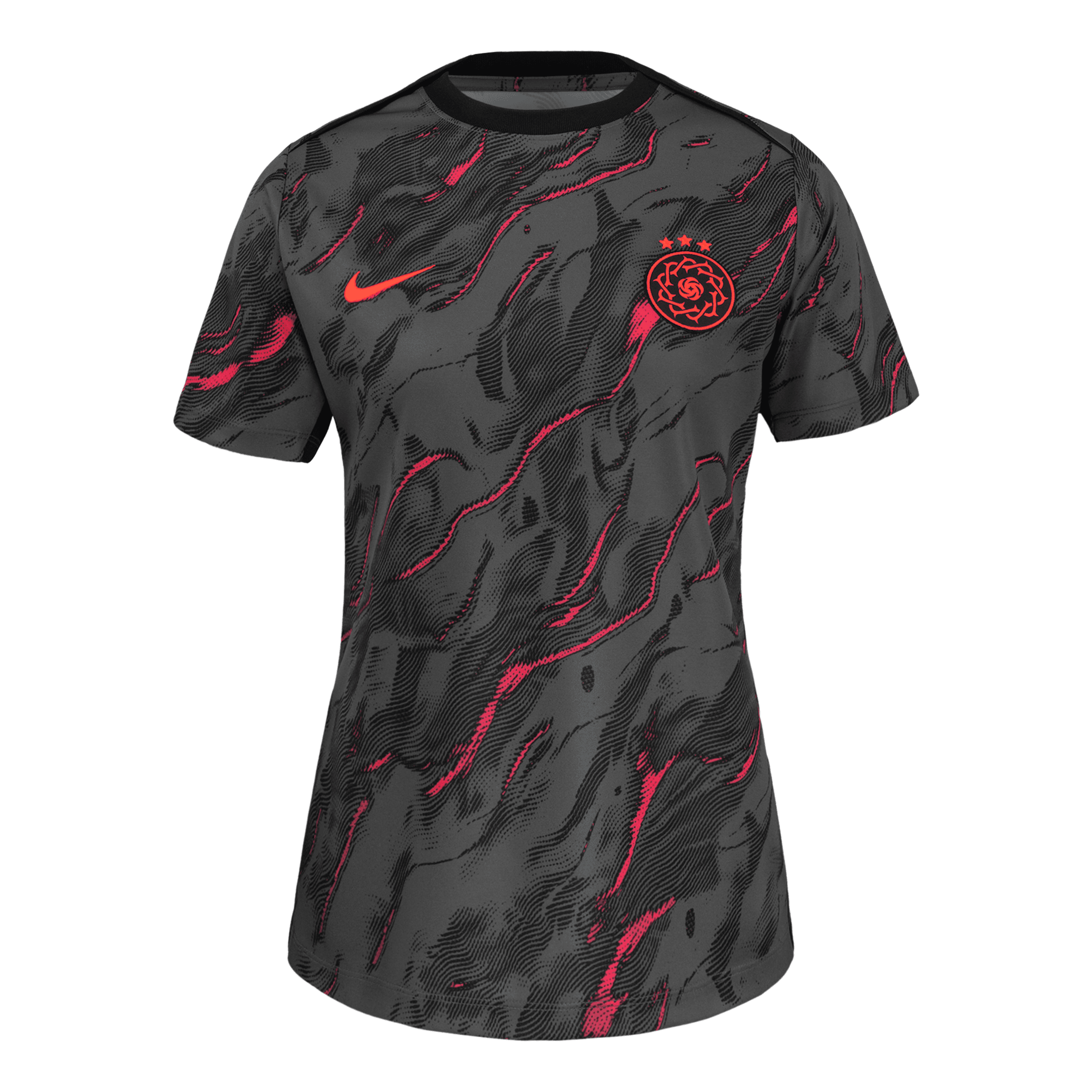 Nike Portland Thorns Fc 2025 Women's Nwsl Short-sleeve Pre-match Top In Red