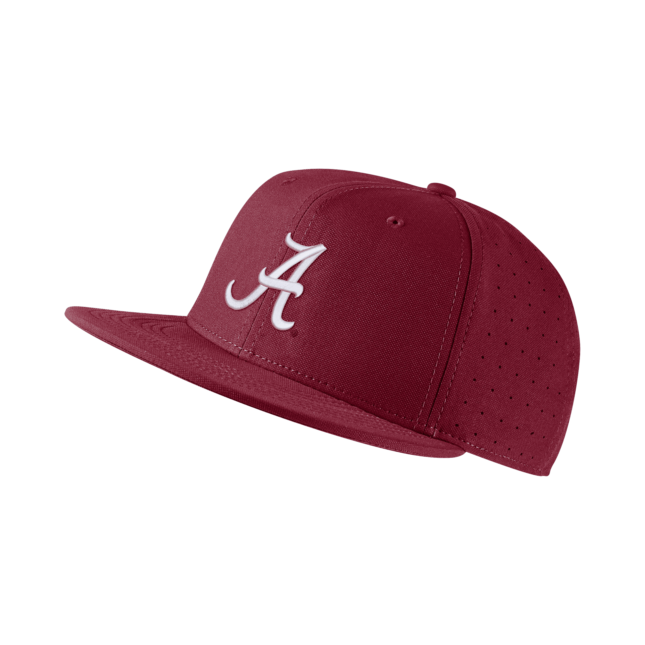 Nike Alabama  Unisex College Fitted Baseball Hat In Red