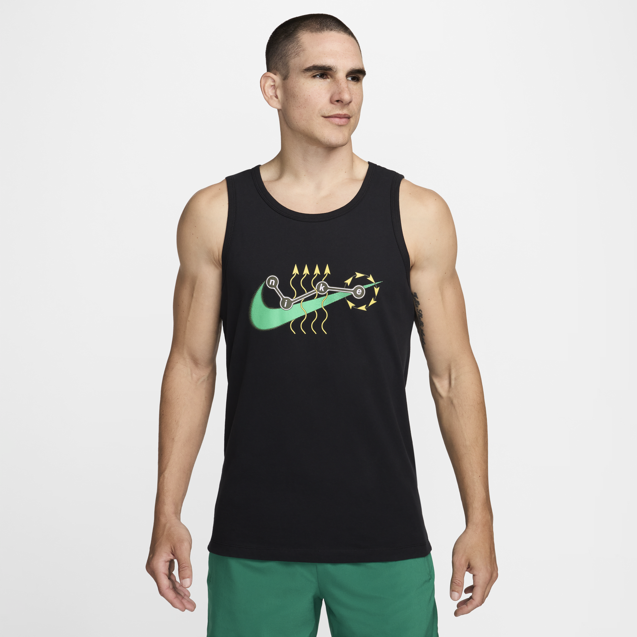Shop Nike Men's Dri-fit Fitness Tank Top In Black