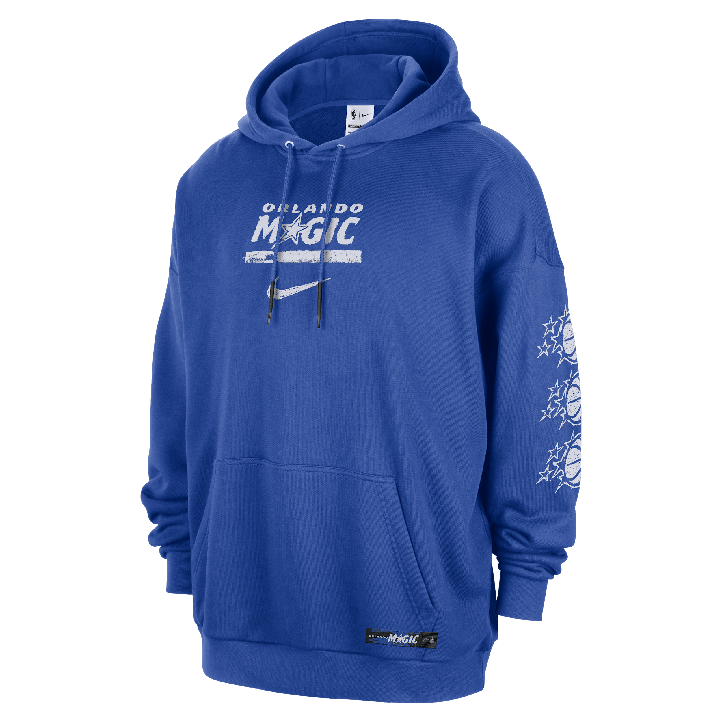 Nike Men's Orlando Magic Courtside Jordan NBA Club Premium Pullover Hoodie in Blue | IQ0875-480