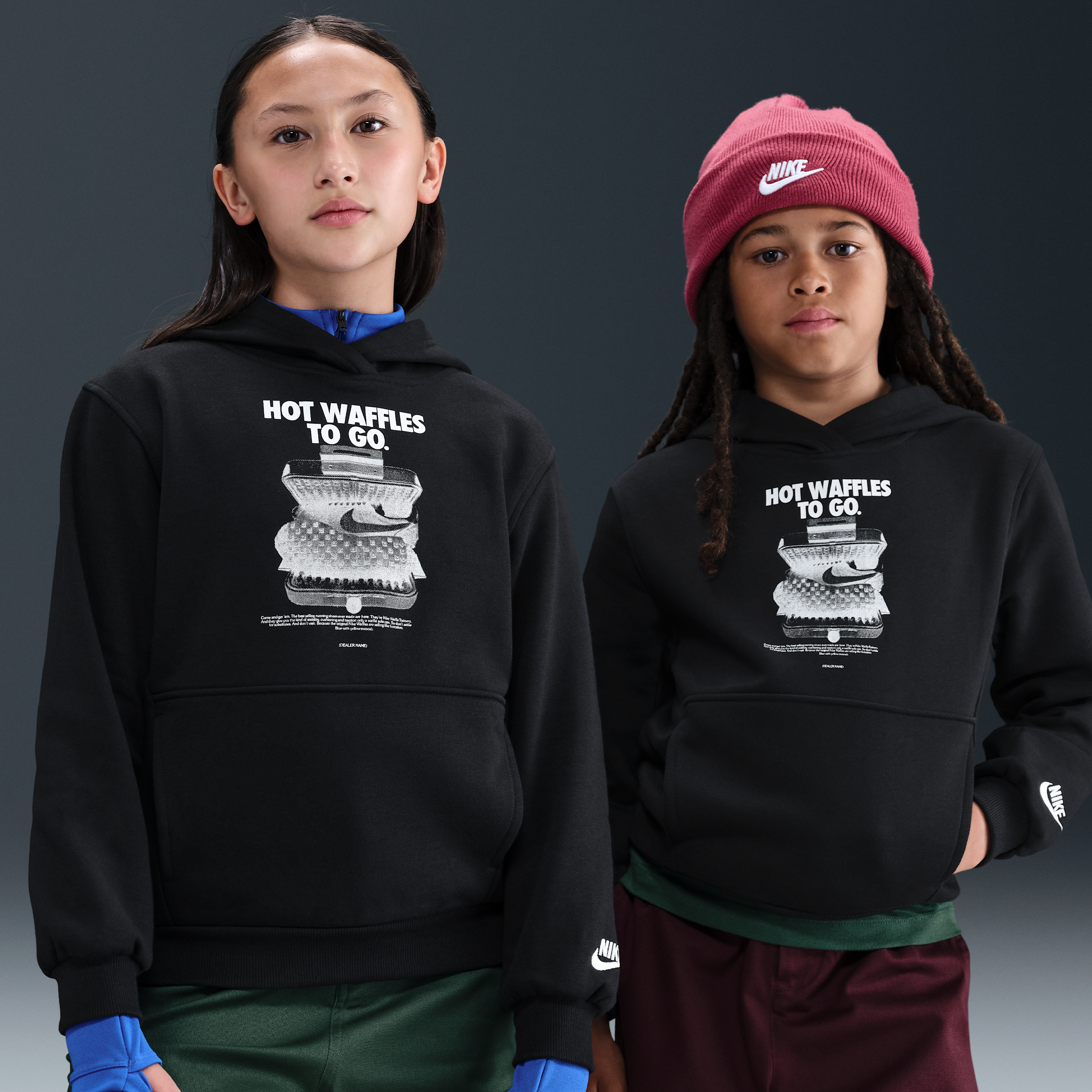 Nike Sportswear Club Fleece Big Kids' Hoodie in Black | HQ9324-010