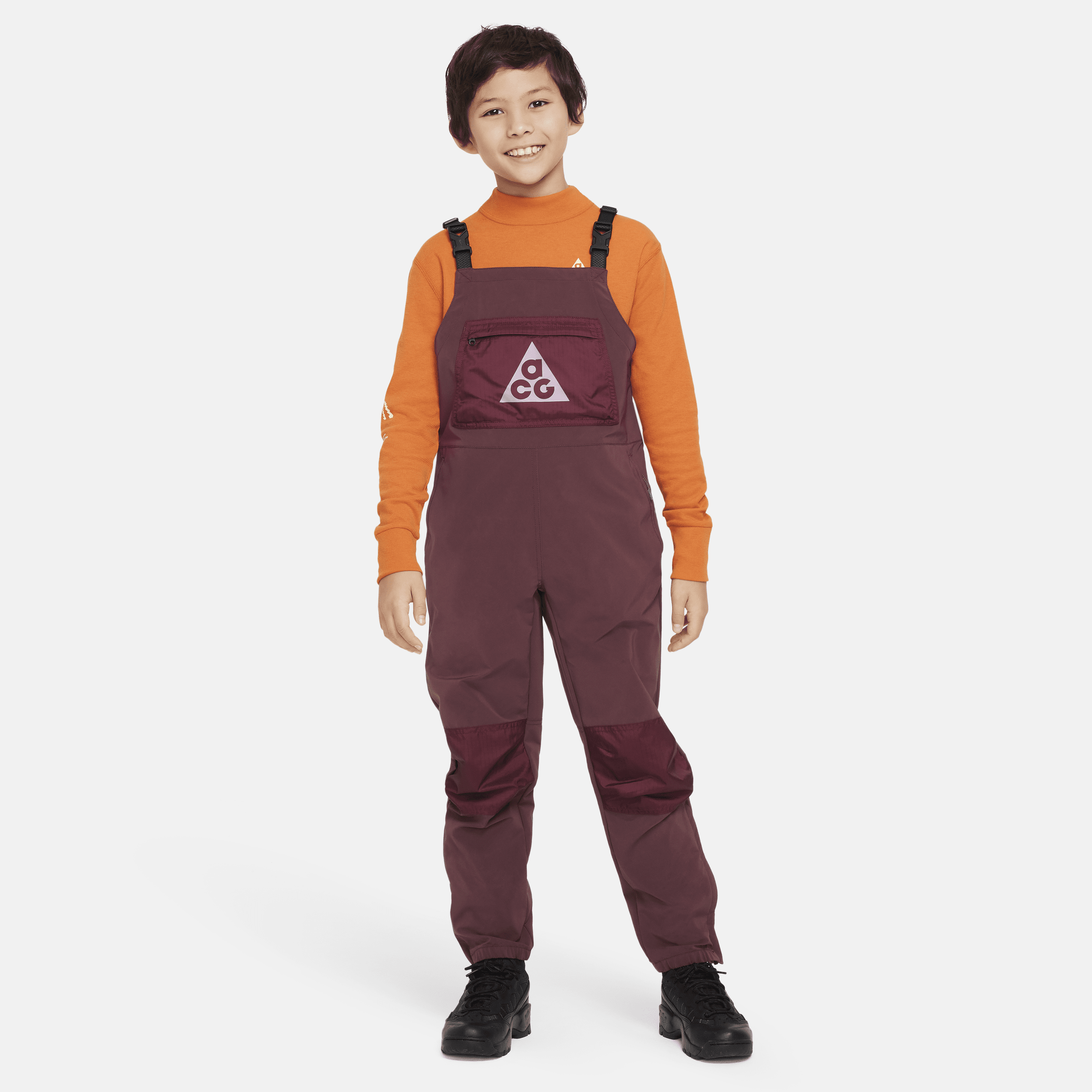 Nike Acg Storm-fit Big Kids' Puddle Pants In Red