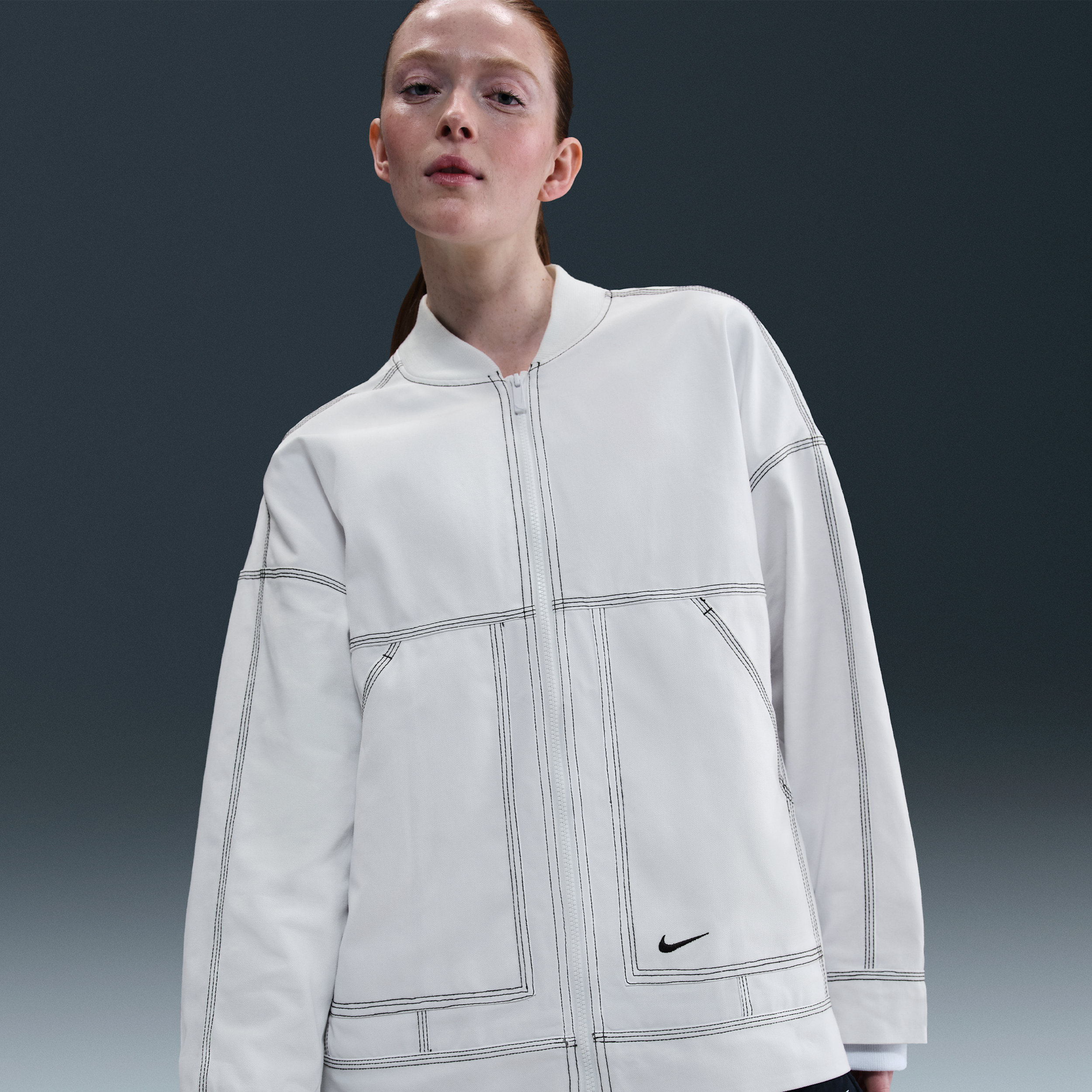 Nike Women's  Sportswear Oversized Graphic Cargo Jacket
