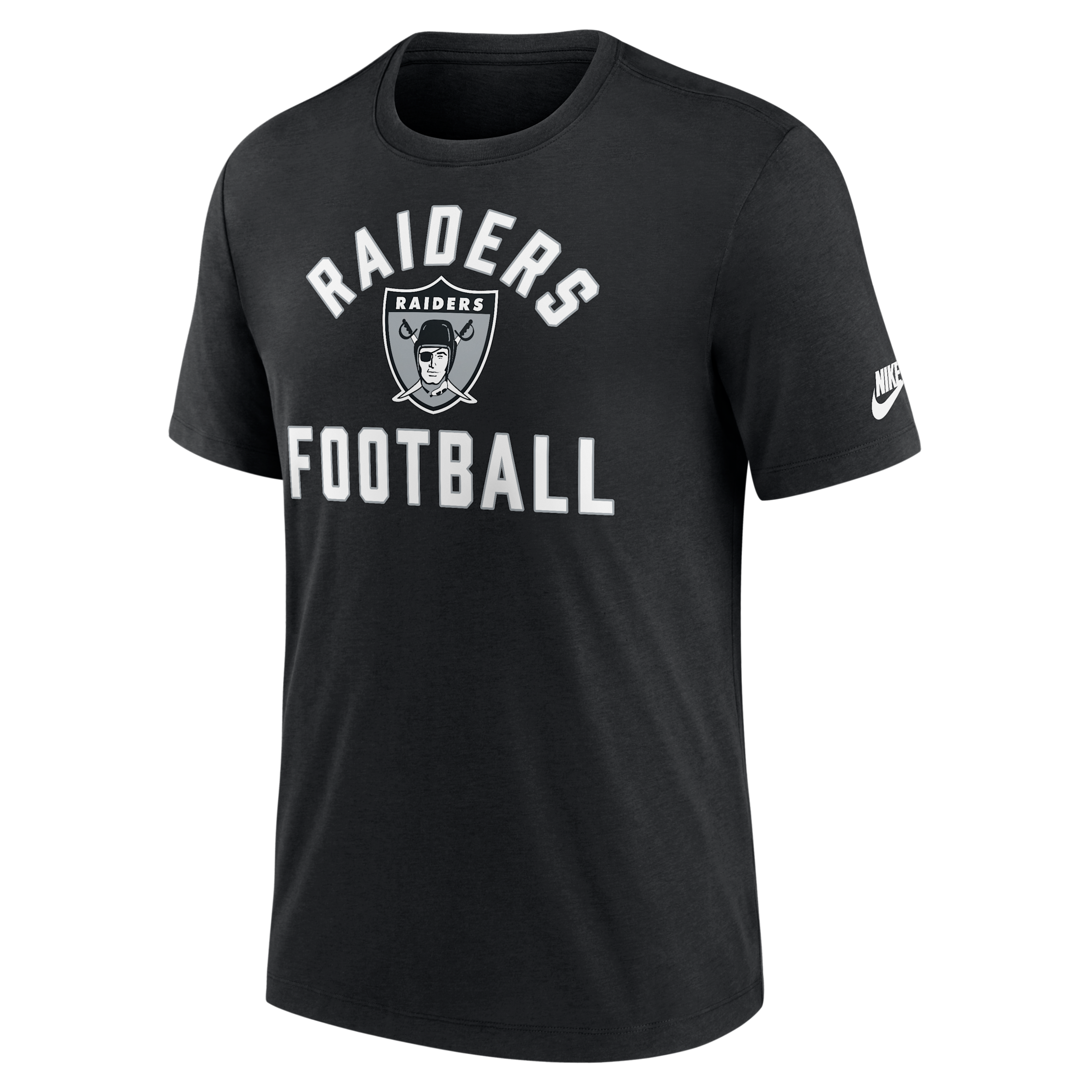 Nike Black Las Vegas Raiders Favorable Timeline Tri-blend T-shirt In Black