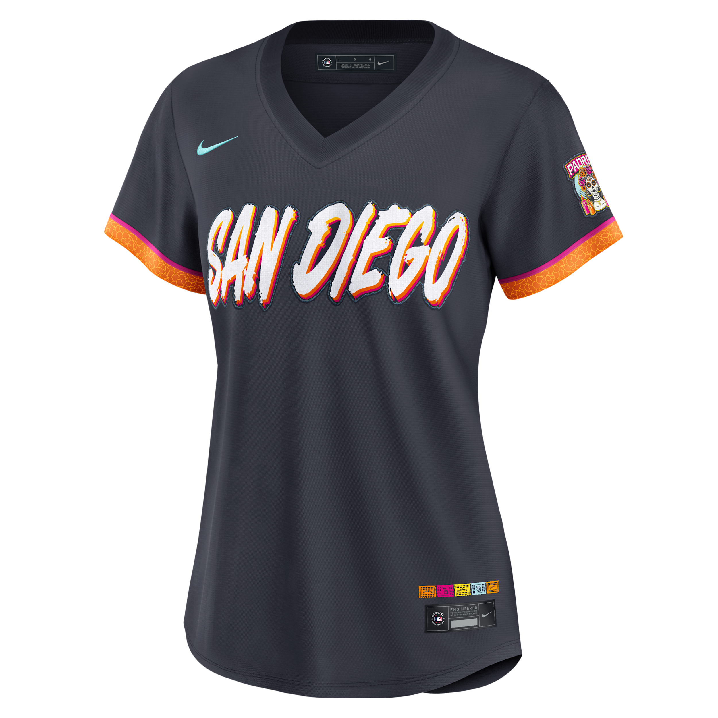 San Diego Padres City Connect Nike Women's MLB Stadium Jersey in Black | RW260H3HPYP-43L