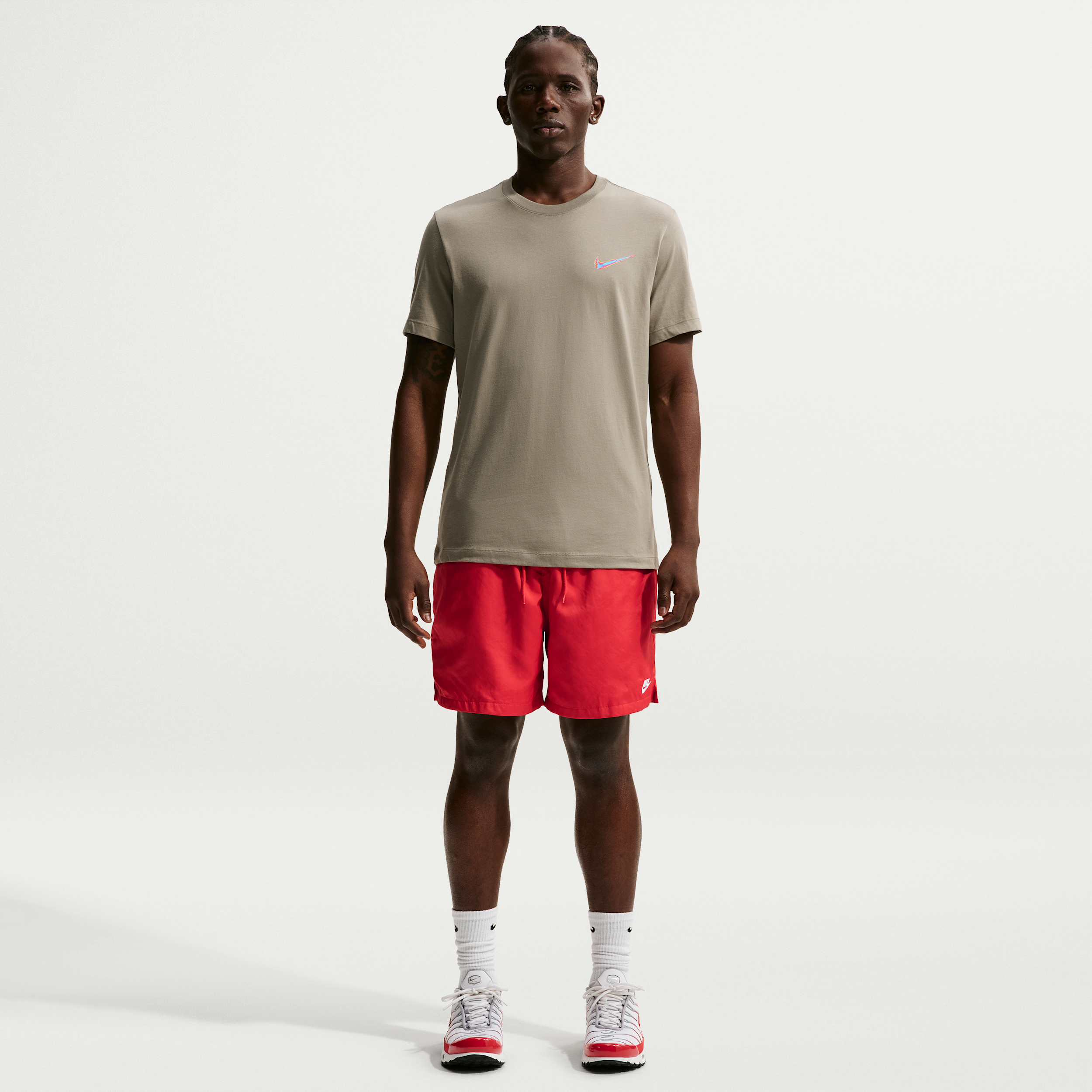 Nike Men's Club Woven Flow Shorts in Red | FN3307-657