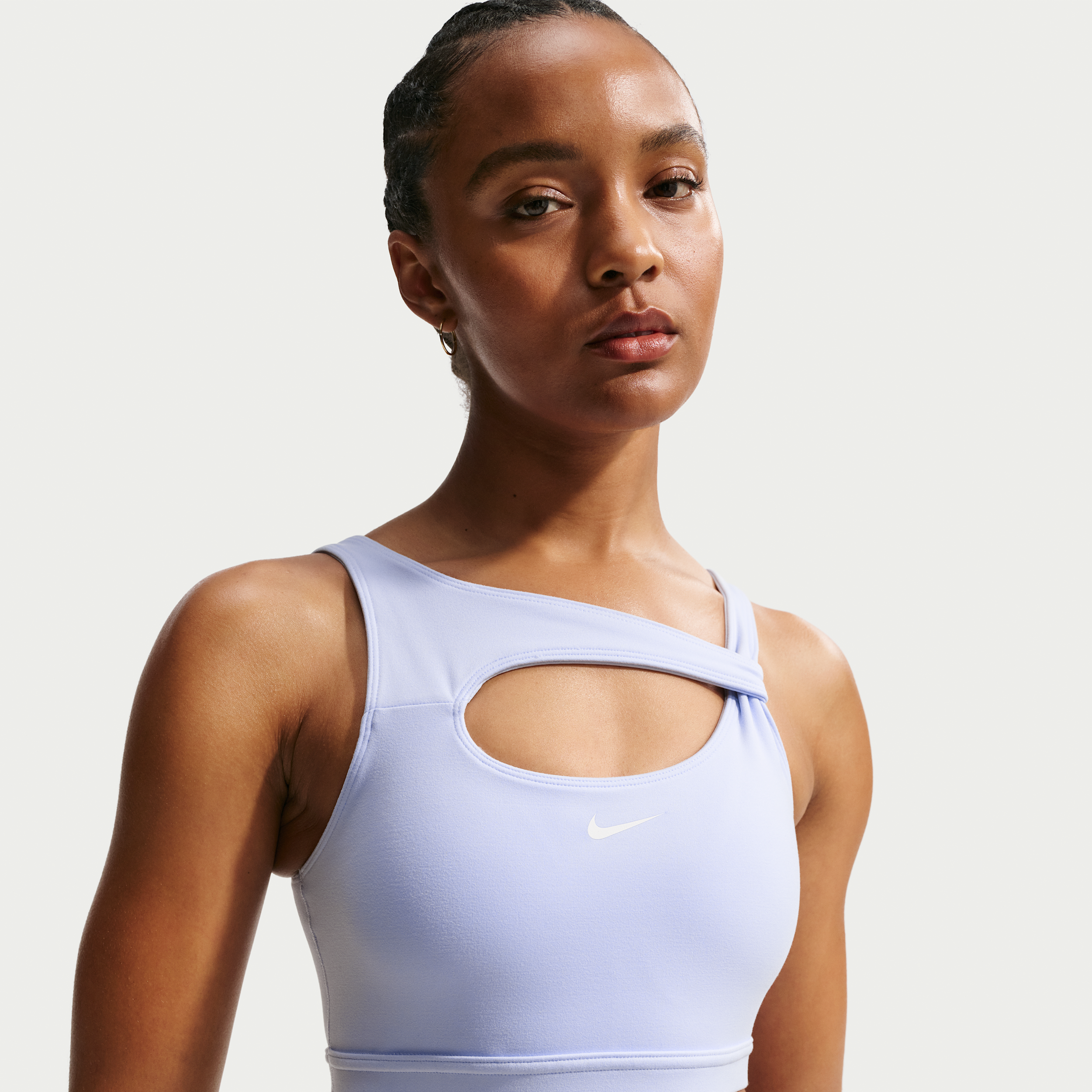 Nike Women's One Medium-Support Padded Sports Bra - Hydrogen Blue/White