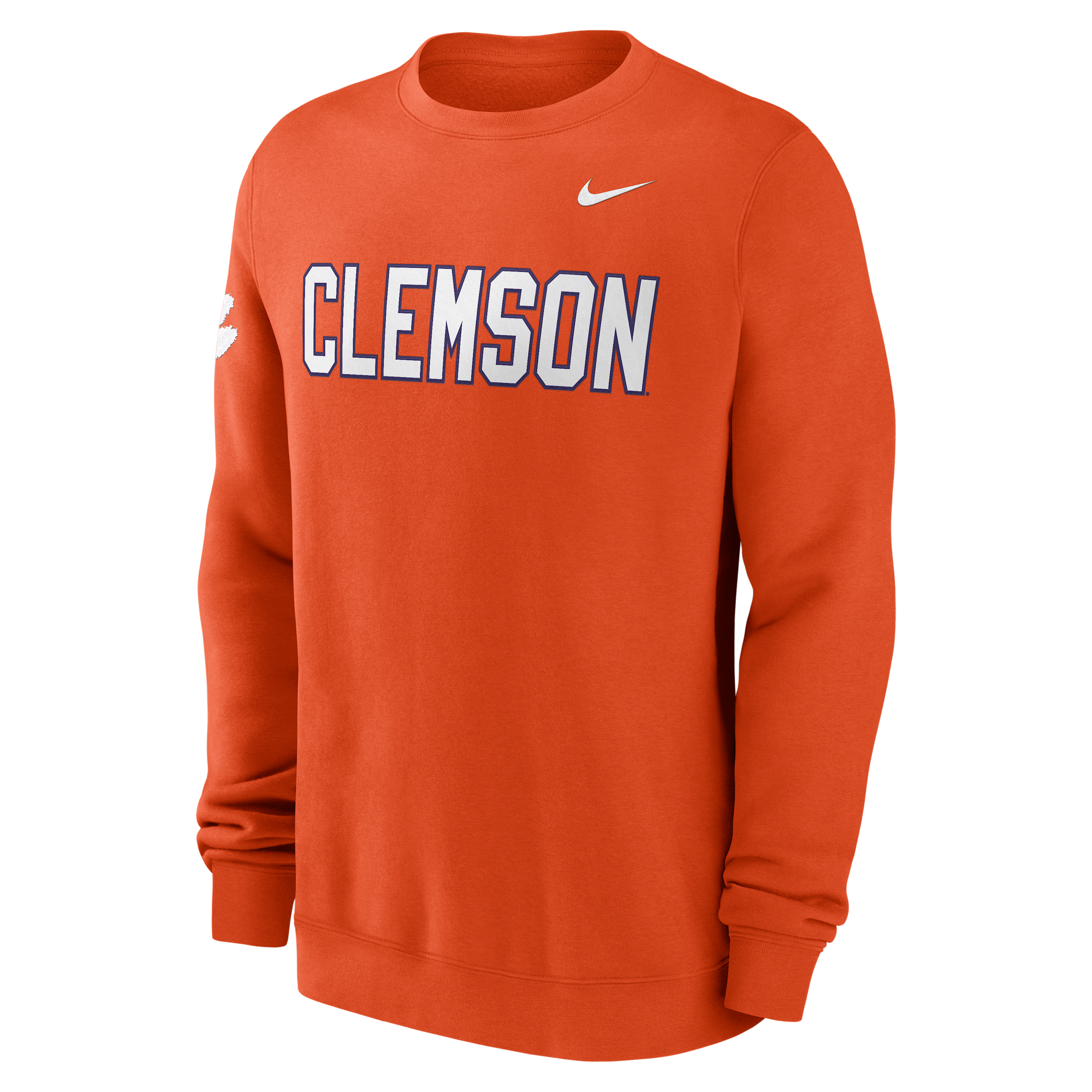 Clemson Sideline Club Nike Men's College Pullover Crew in Orange | 02TT89MCLN-R0M