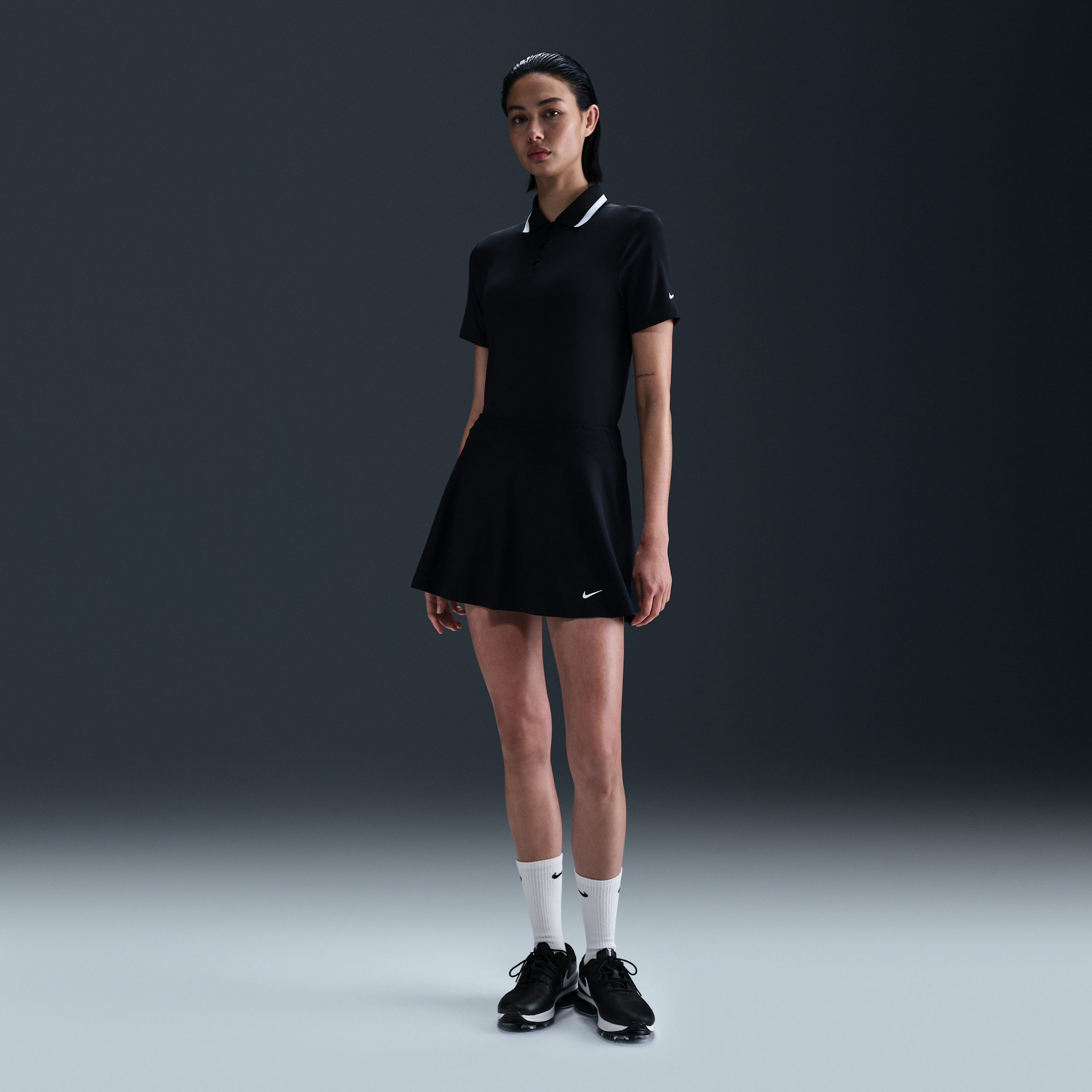 Nike Women's Tour Dri-fit Flouncy Golf Skirt In Black