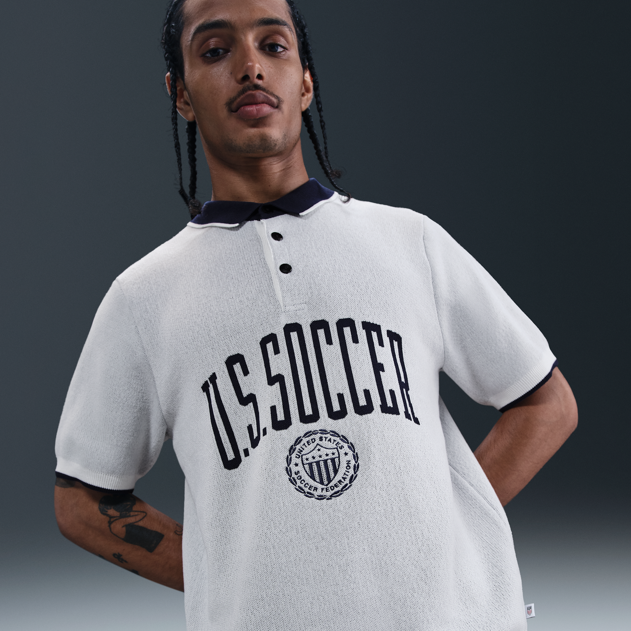Nike Usmnt Club  Men's Soccer Knit Polo