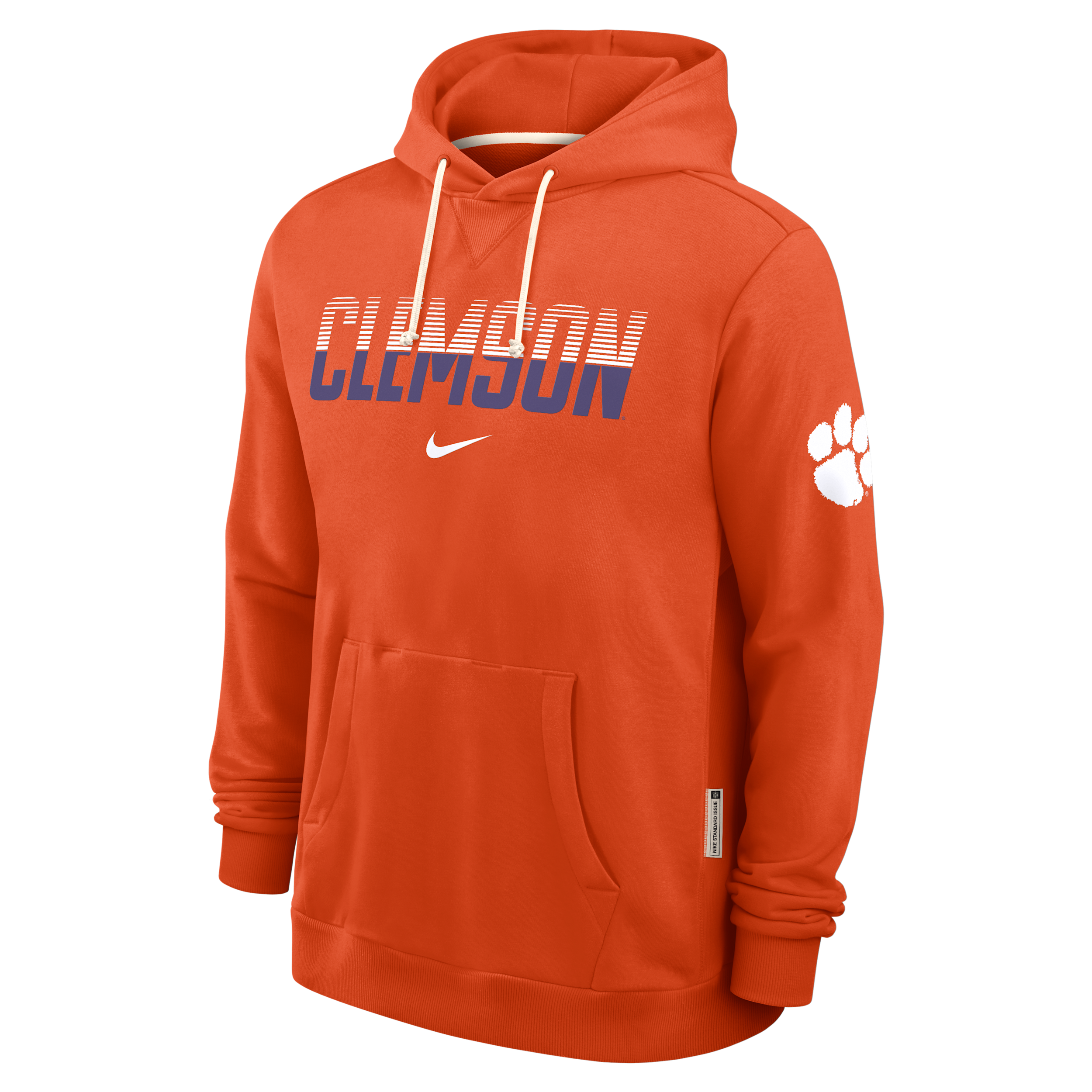 Clemson Sideline Standard Issue Nike Men's Dri-FIT College Pullover Hoodie in Orange | 03AZ89MCLN-8DF