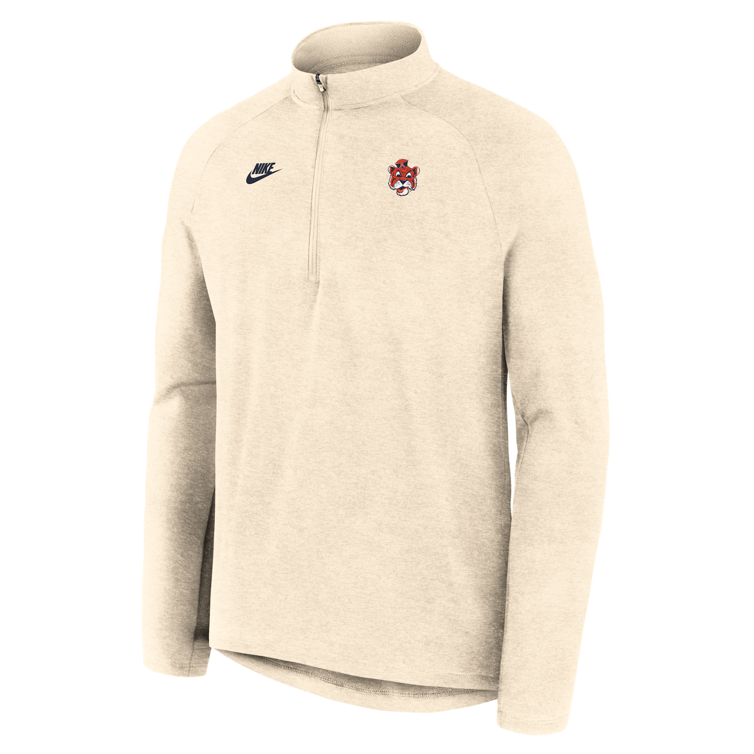 Auburn Legacy Stride Nike Men's Dri-FIT College 1/2-Zip Long-Sleeve Top in White | 04V115AAUV-5T9
