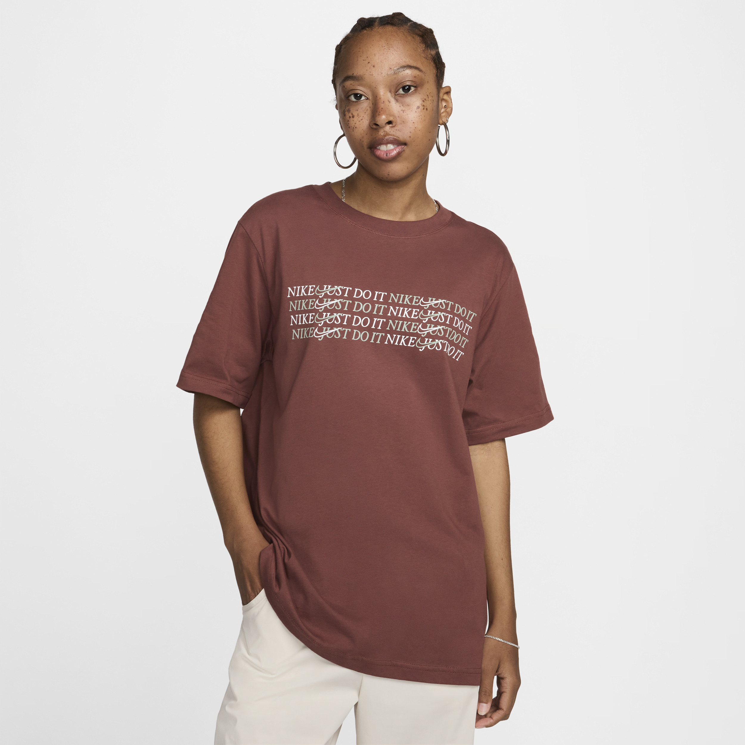 Nike Women's Sportswear Crew-neck T-shirt In Brown