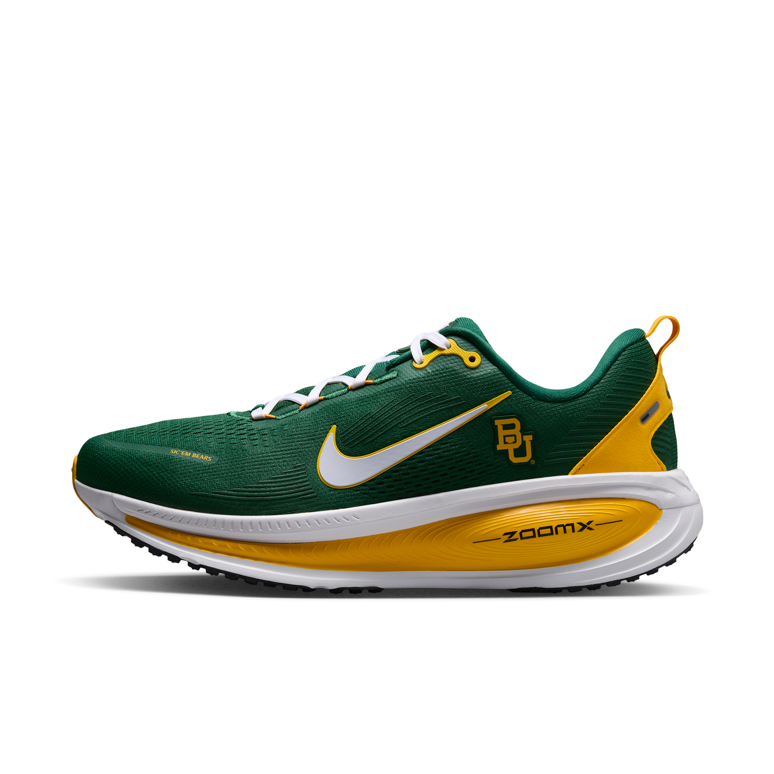 Nike Men's Vomero 18 Baylor Running Shoes, Size 12, Gorge Green/White/Unvrsty Gold