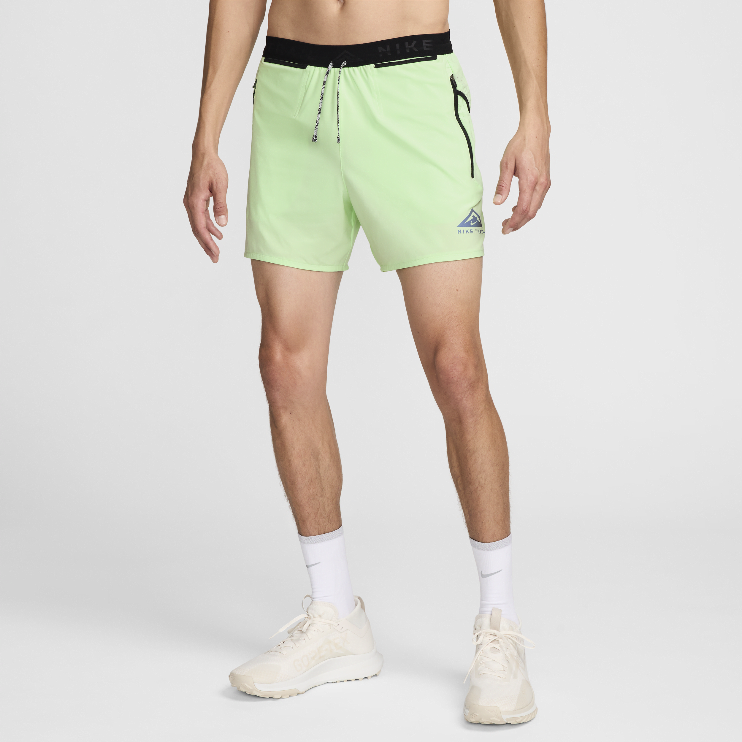 Shop Nike Men's Trail Second Sunrise Dri-fit 5" Brief-lined Running Shorts In Green