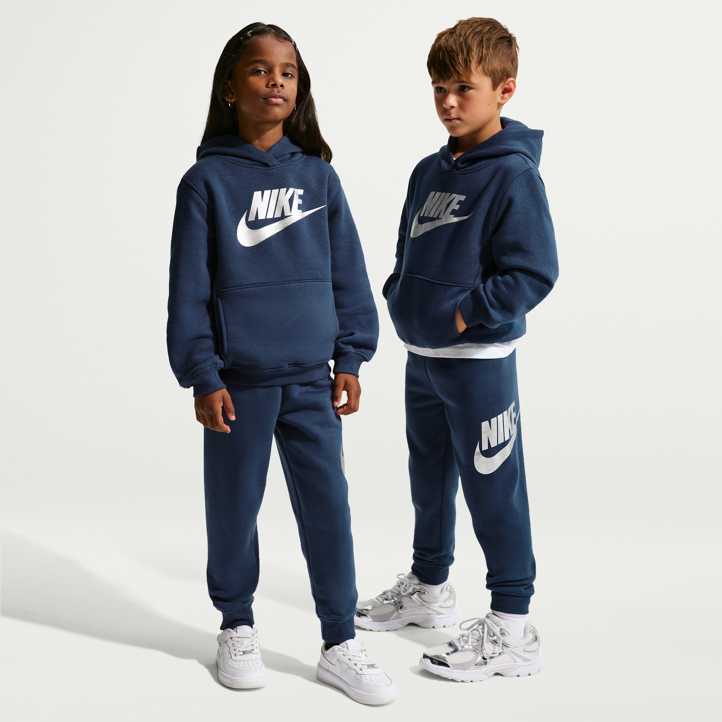 Nike Little Boys Club Fleece 2-Piece Set Logo Hoodie & Sweatpants Set - Midnight Navy