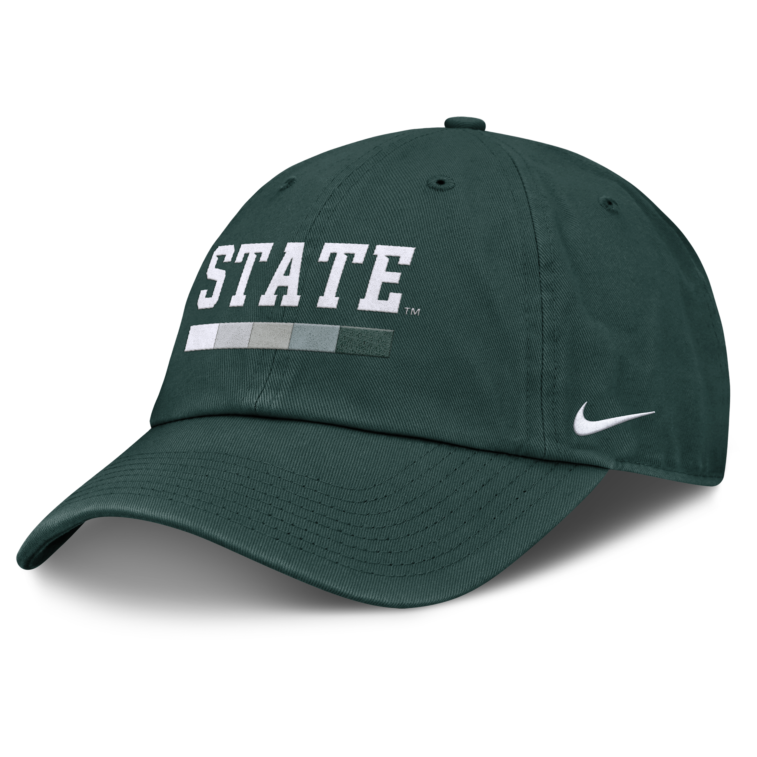 Michigan State Primetime Campus Club Nike Men's College Adjustable Hat in Green | NC013EYMST-2GH