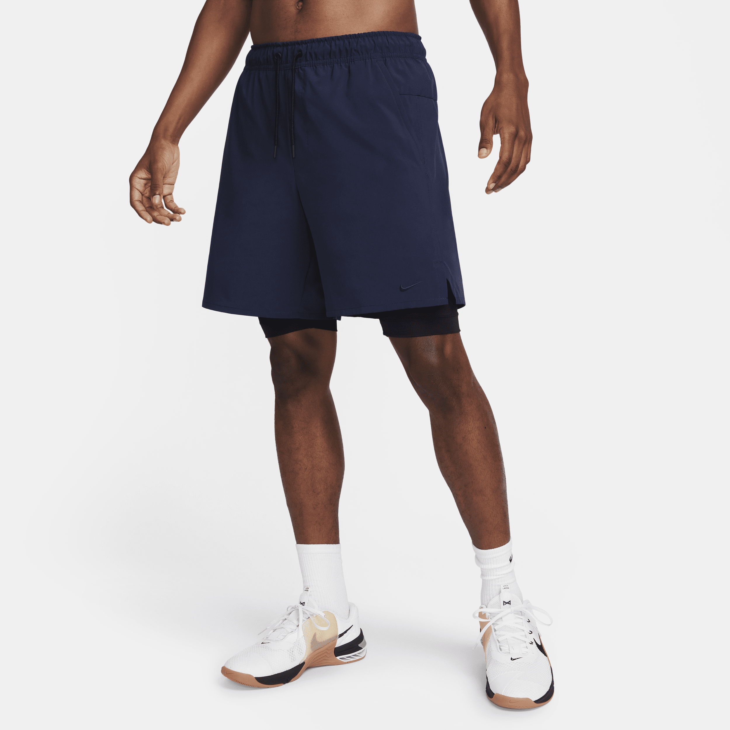 Shop Nike Men's Unlimited Dri-fit 7" 2-in-1 Versatile Shorts In Blue