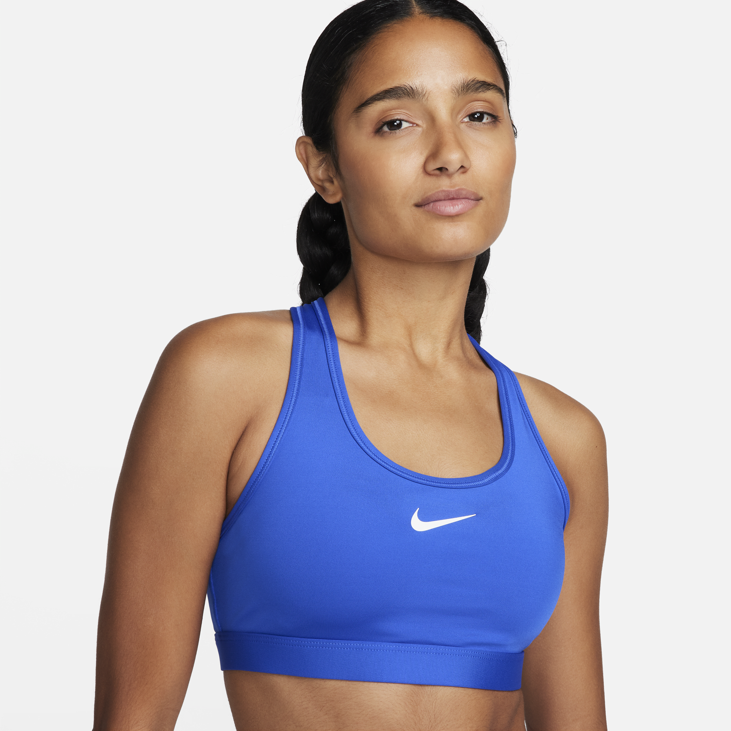 Nike Women's Swoosh Medium Support Padded Sports Bra in Blue, Size: Medium | DX6821-405