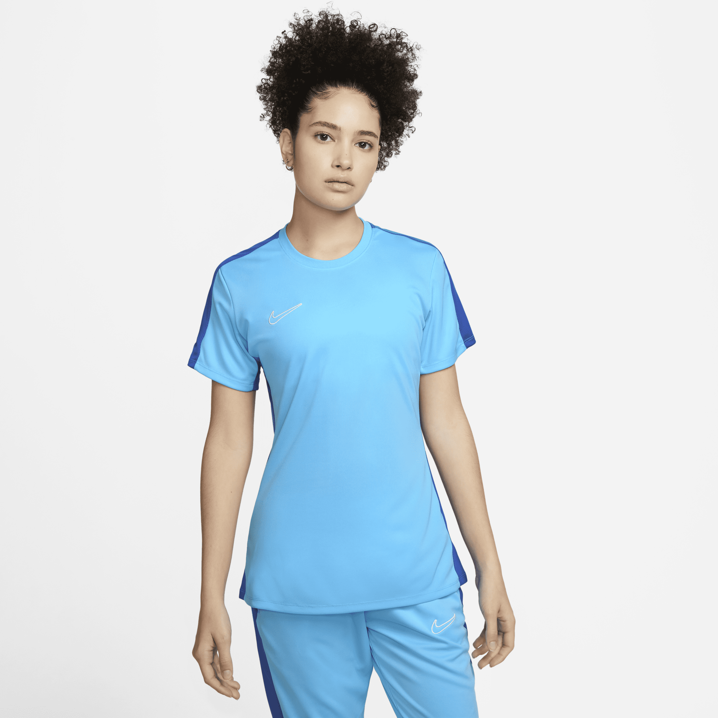 Nike Women's Dri-fit Academy Short-sleeve Soccer Top In Blue