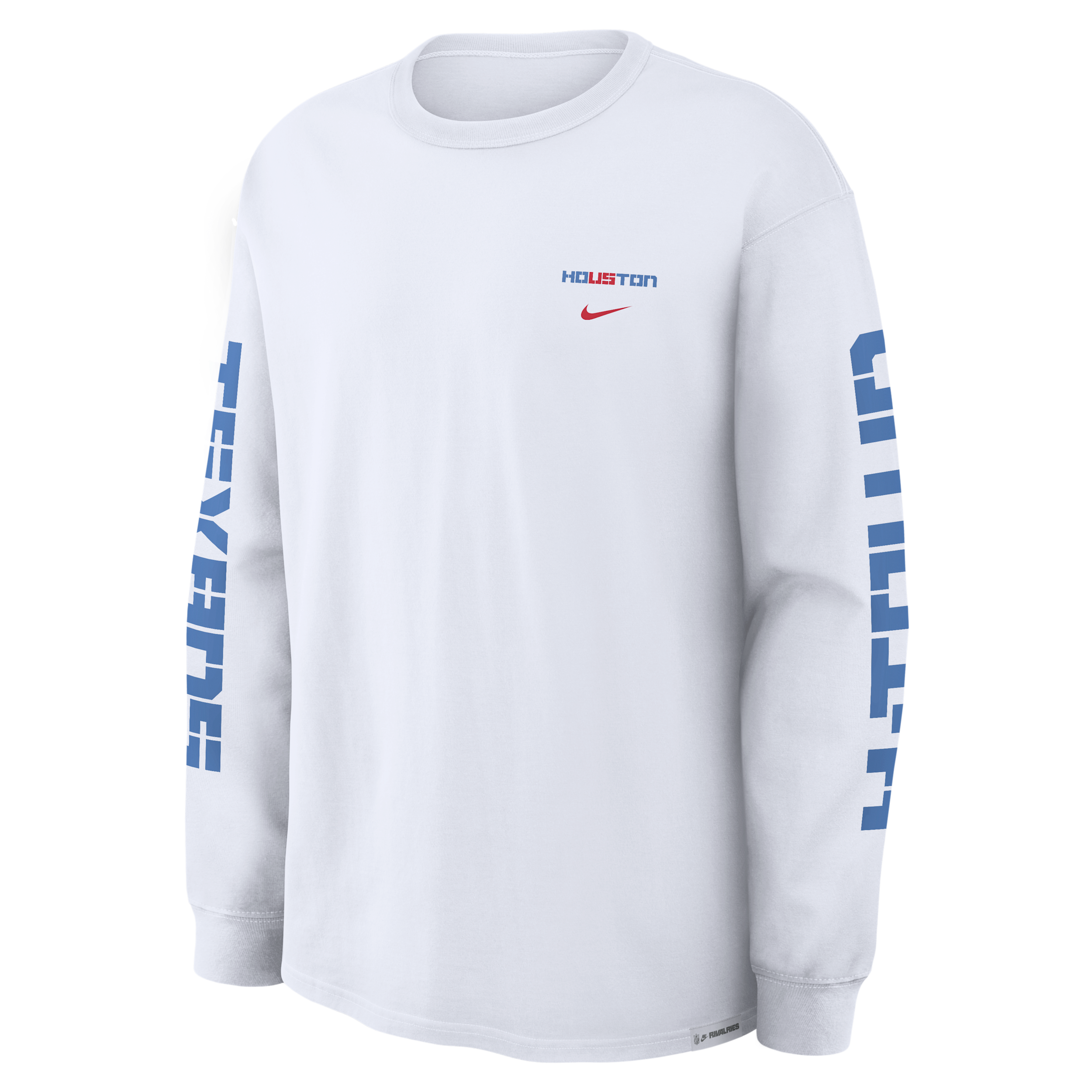 Houston Texans Rivalries Collection Max90 Nike Men's NFL Long-Sleeve T-Shirt in White | 04T910A9H-HCK