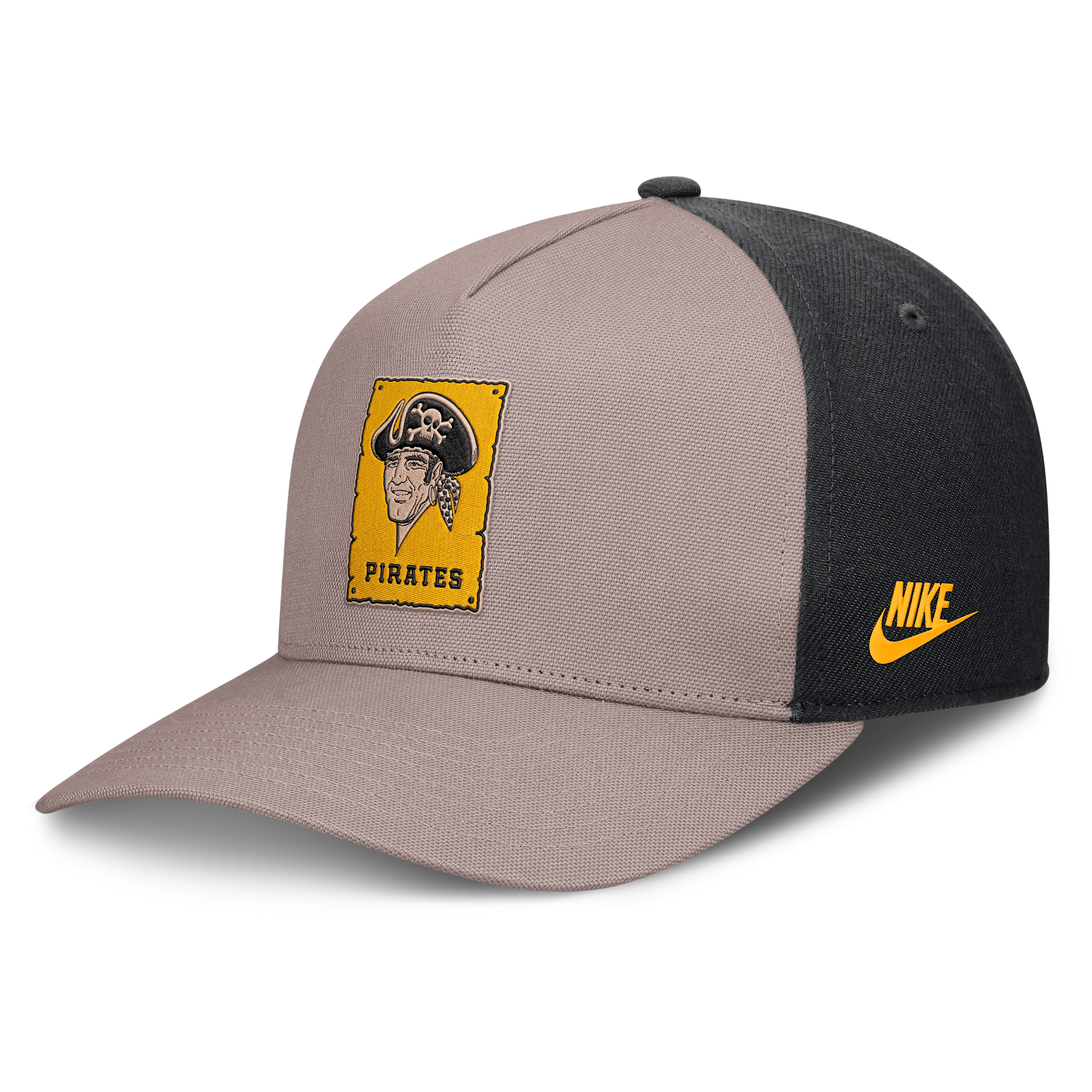 Pittsburgh Pirates Cooperstown Rise Nike Men's MLB A-Frame Adjustable Hat in Brown | NB1A0KJ7PBB-LCD