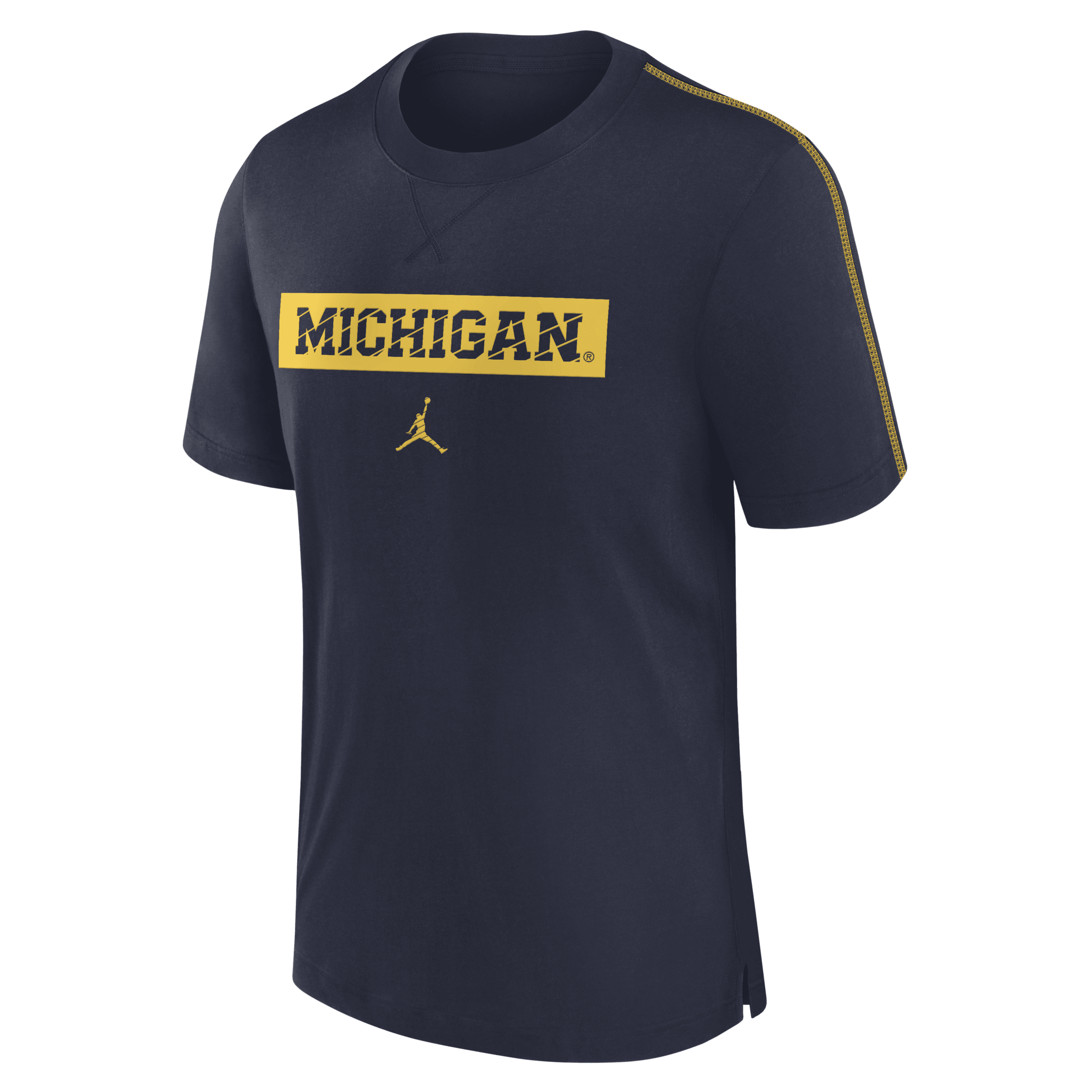 Jordan Men's Navy Michigan Wolverines 2024/25 Sideline Player Performance Tri-blend T-shirt In Blue