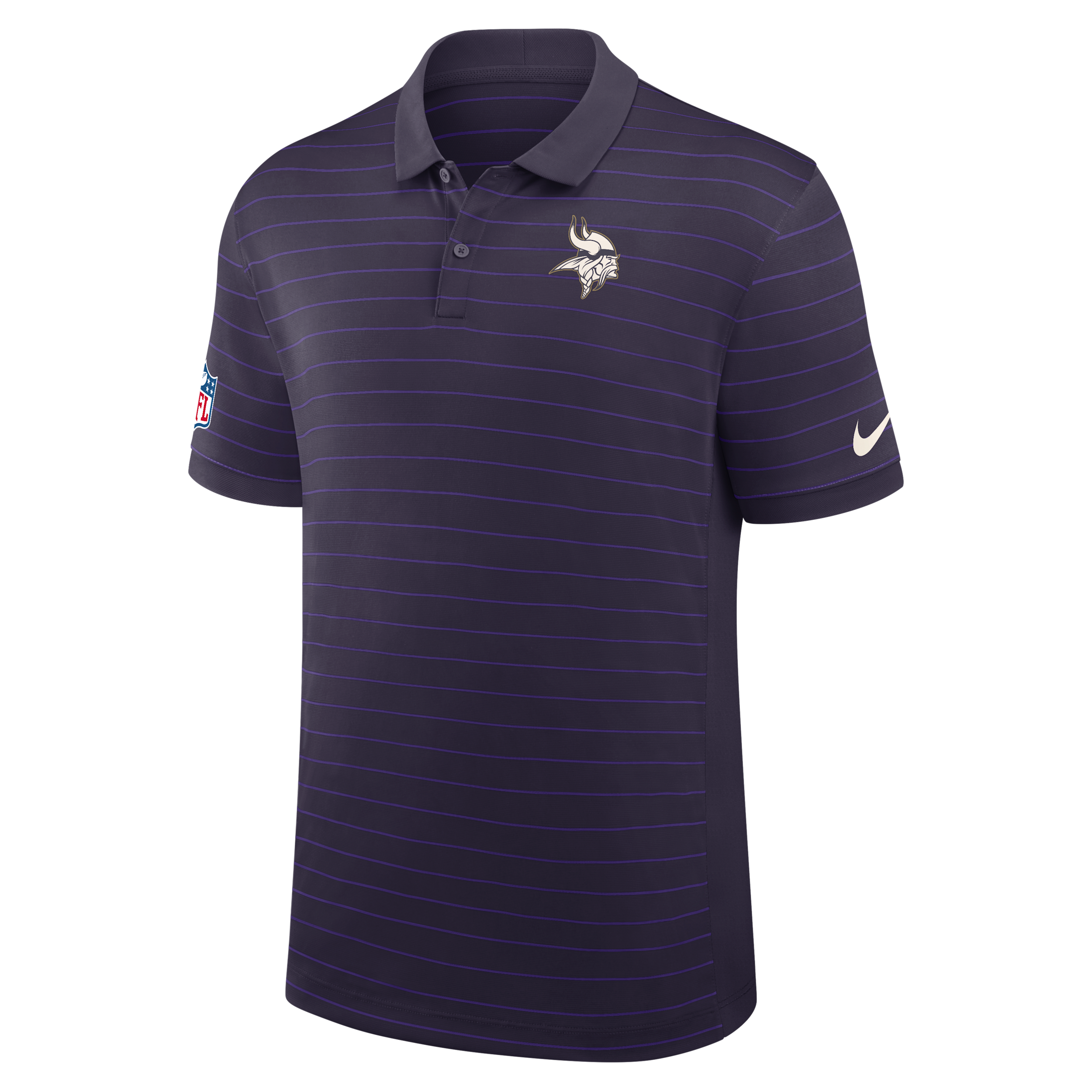 Minnesota Vikings Rivalries Collection Sideline Victory Striped Nike Men's Dri-FIT NFL Polo in Purple | 03BG0CRG9M-5U0