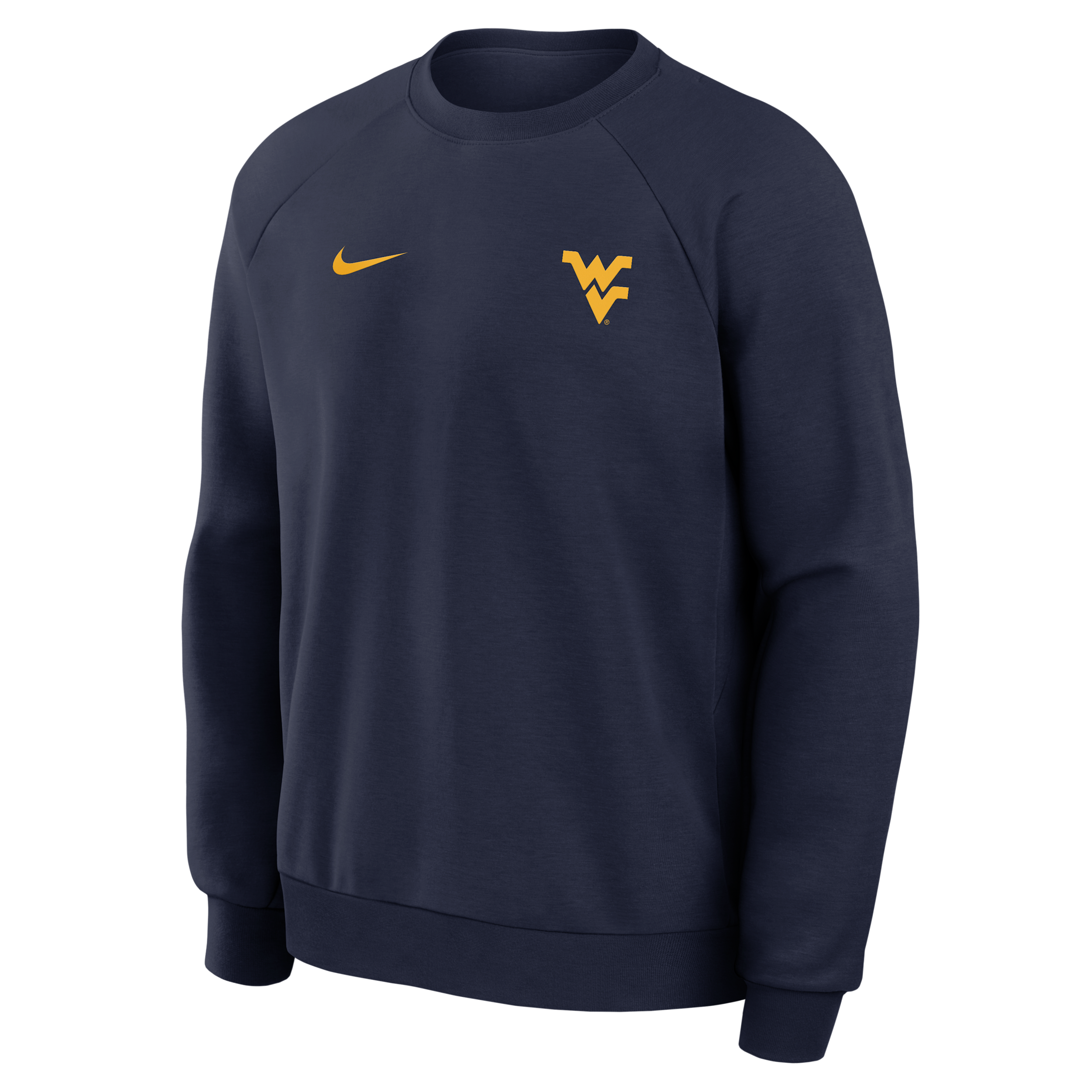 West Virginia Premium Performance Nike Men's Dri-FIT College Pullover Crew in Blue | 03EK41SWVN-BXN
