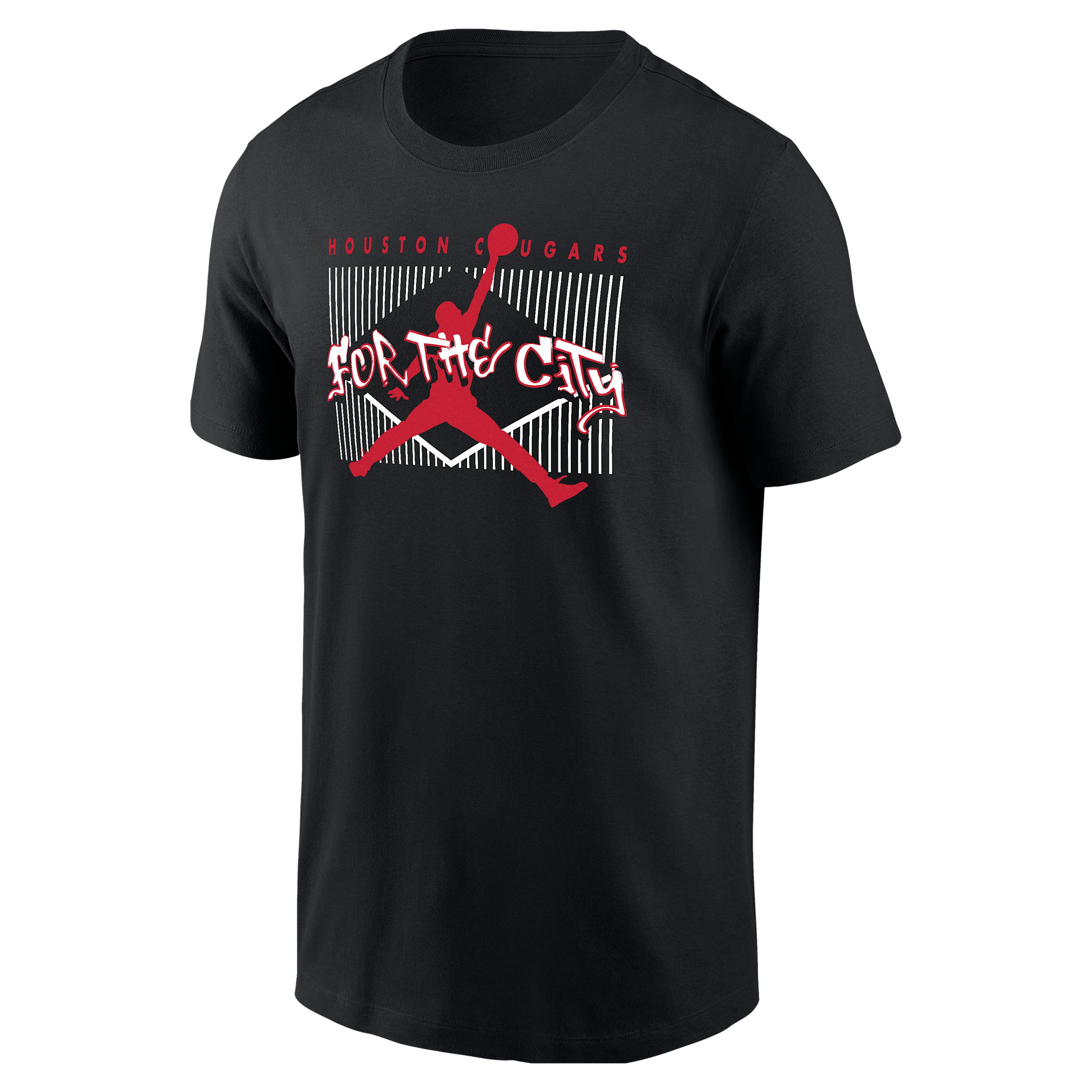 Houston Cougars Street Style Nike Men's NCAA Short-Sleeve T-Shirt in Black | M11332P126UNHO-BLK