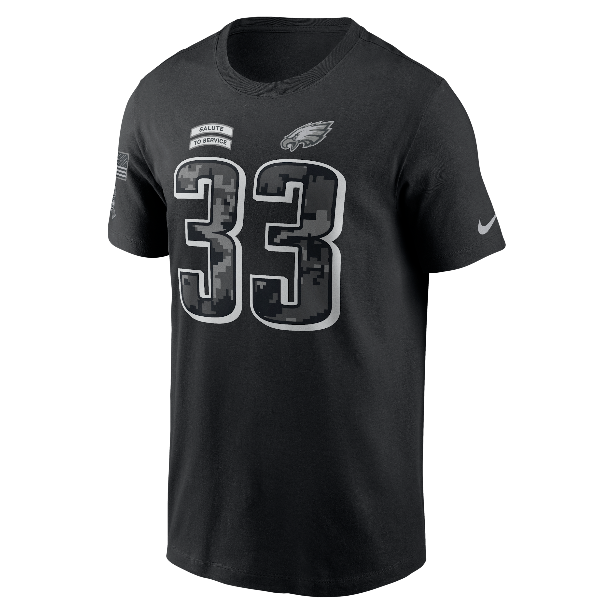 Nike Men's Cooper DeJean Black Philadelphia Eagles 2026 Salute to Service Name & Number T-Shirt - Black