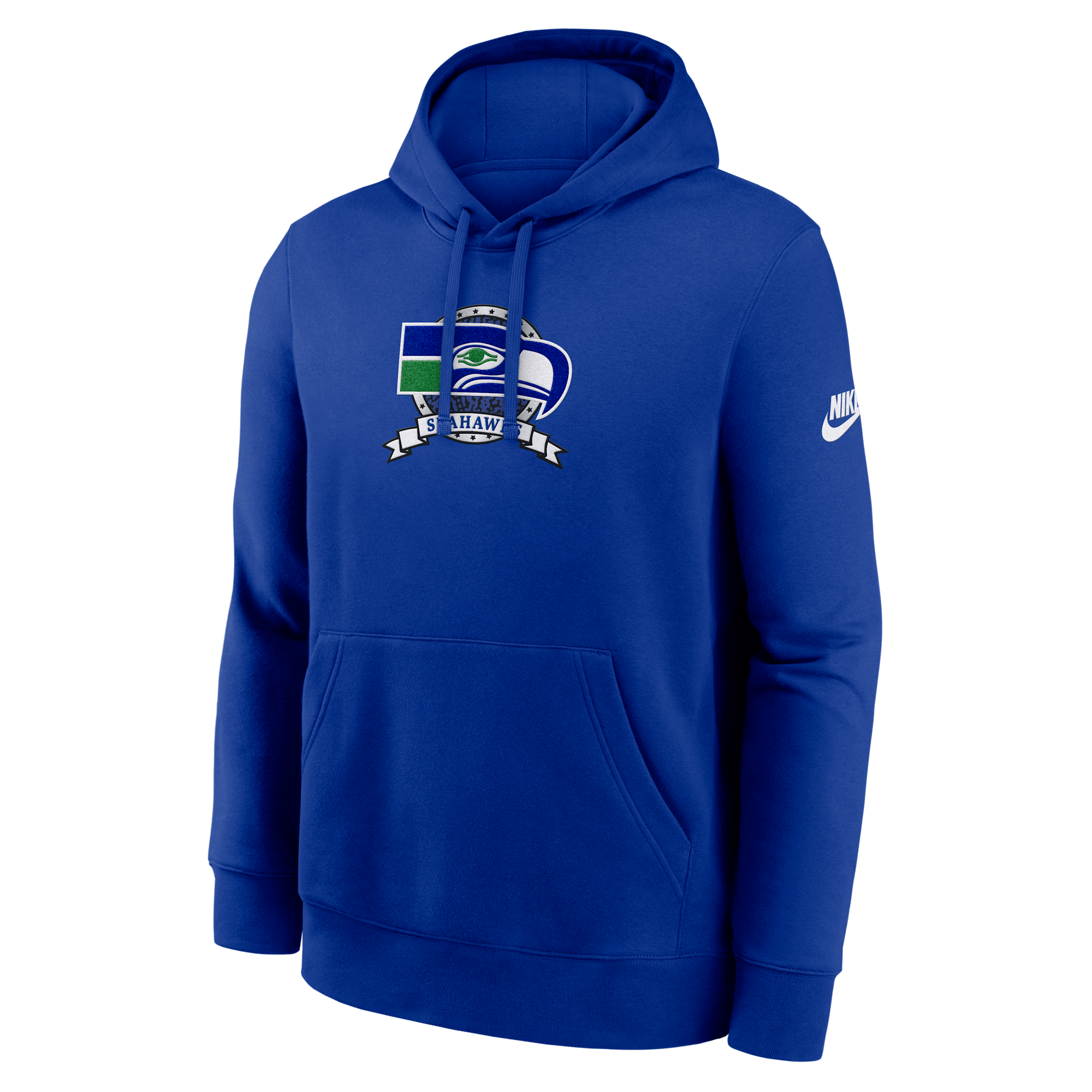 Seattle Seahawks Rewind Club Nike Men's NFL Pullover Hoodie in Blue | NKDK4DAV78-TM9